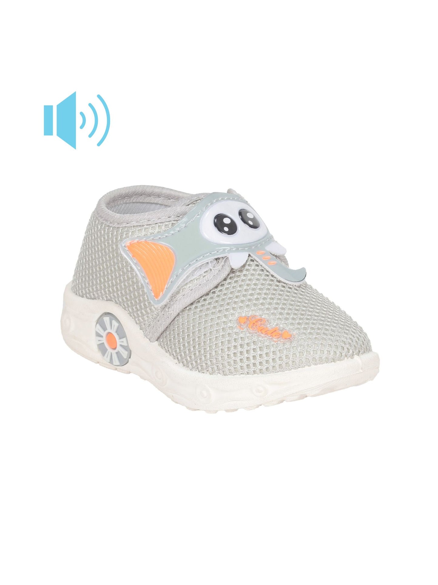 Musical Chu Chu Shoes With Velcro Closing - Grey