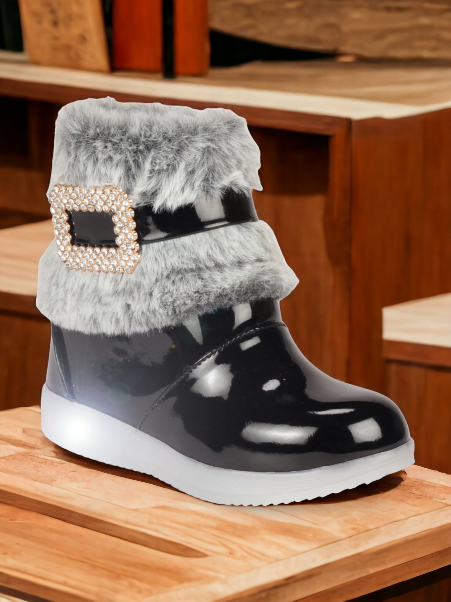Party Boots With Led Light - Black