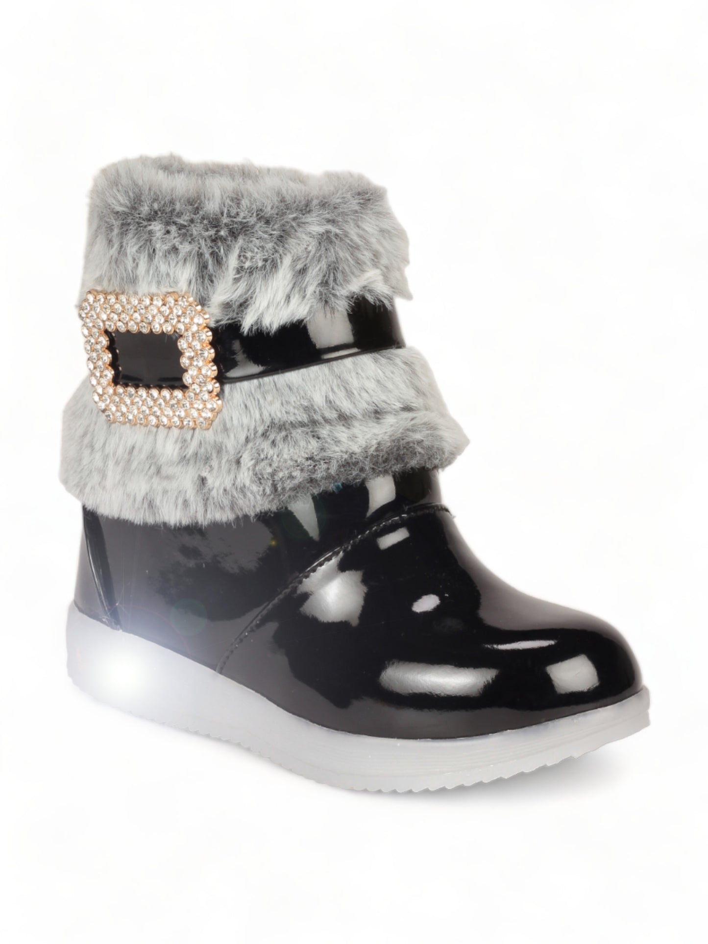 Party Boots With Led Light - Black