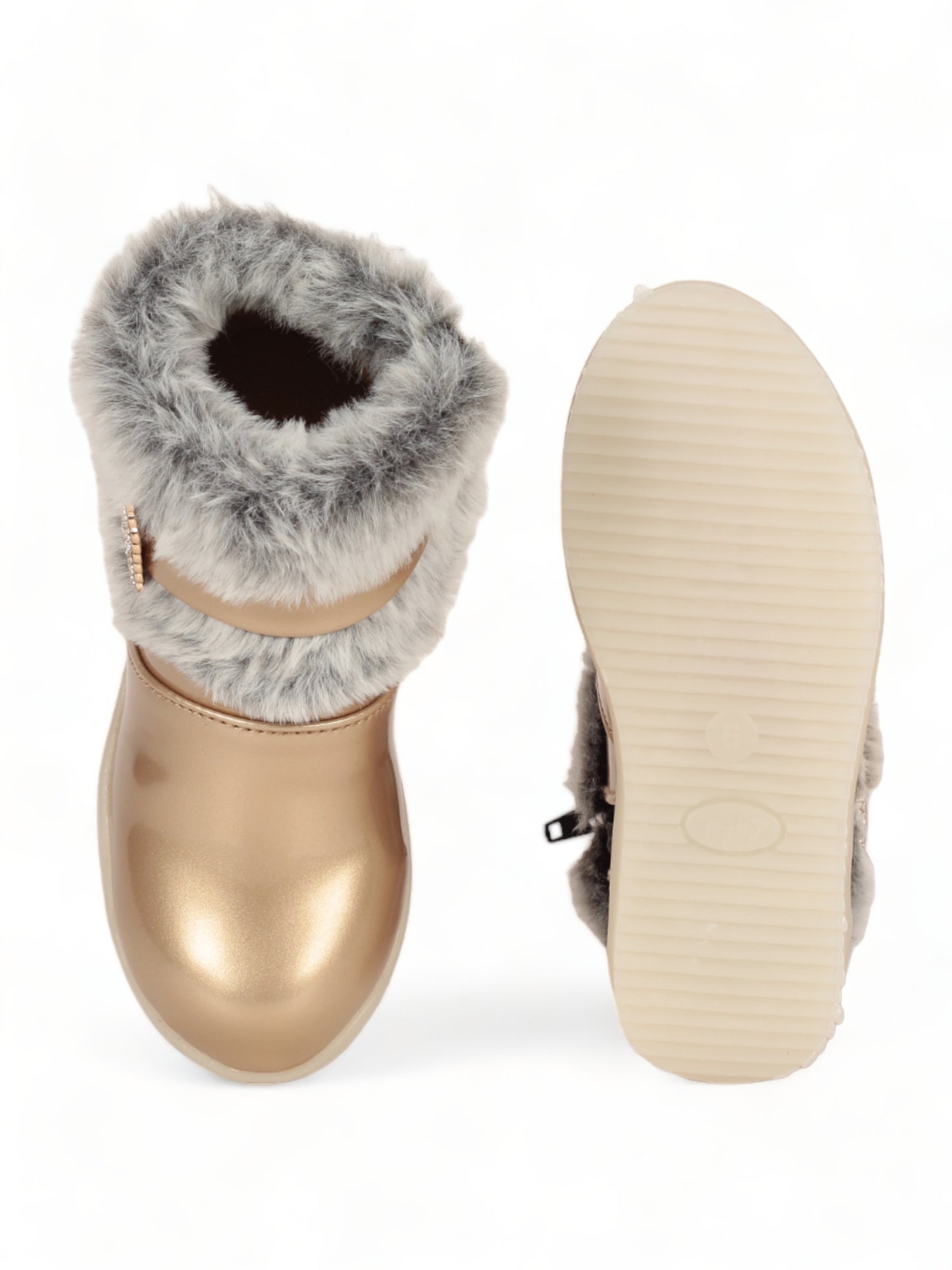 Party Boots With Led Light - Gold