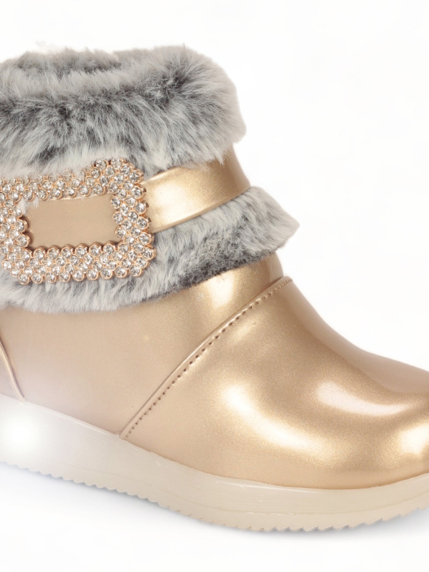 Party Boots With Led Light - Gold
