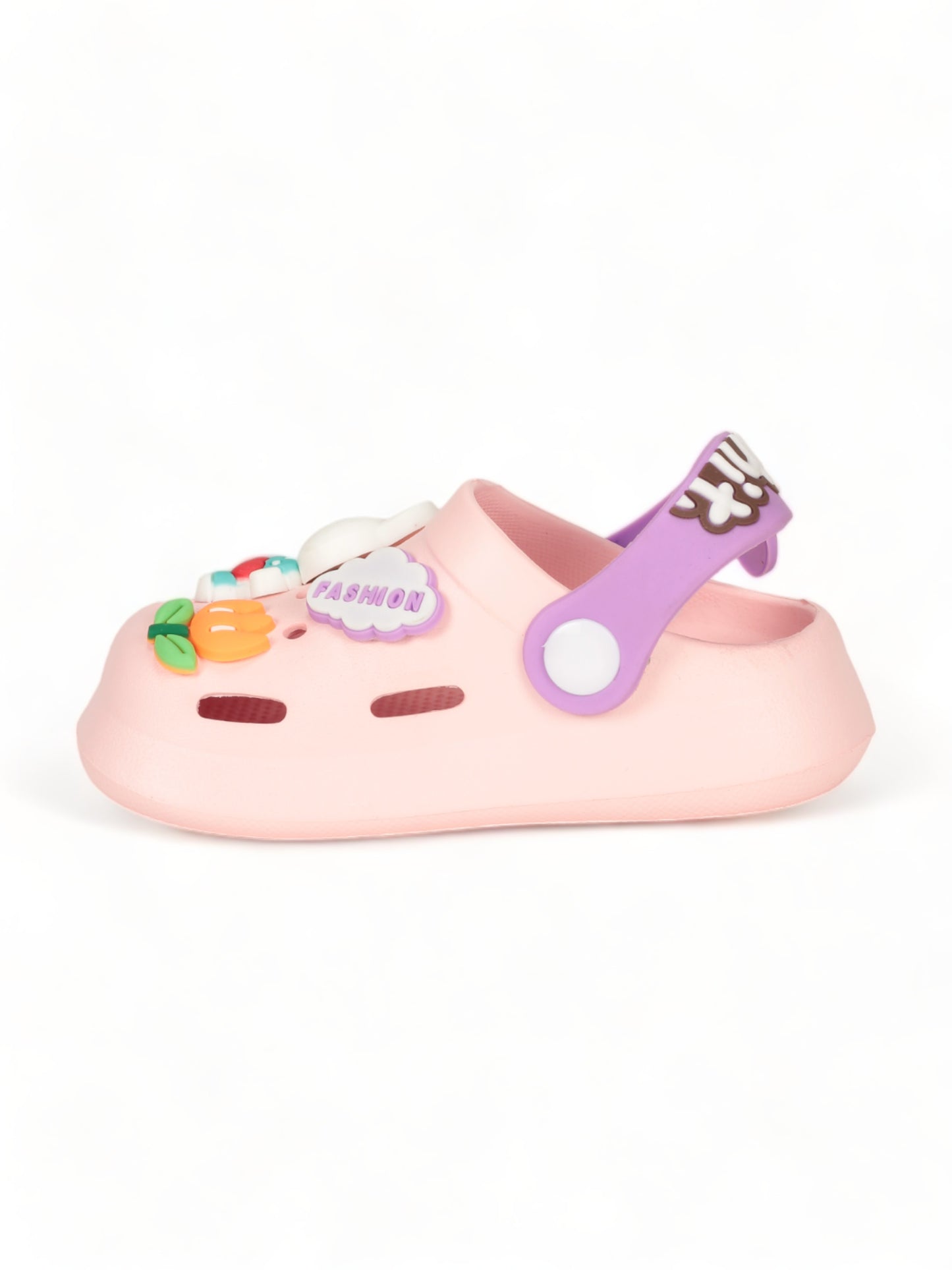 Rabbit Applique Anti-Slip Clogs - Pink