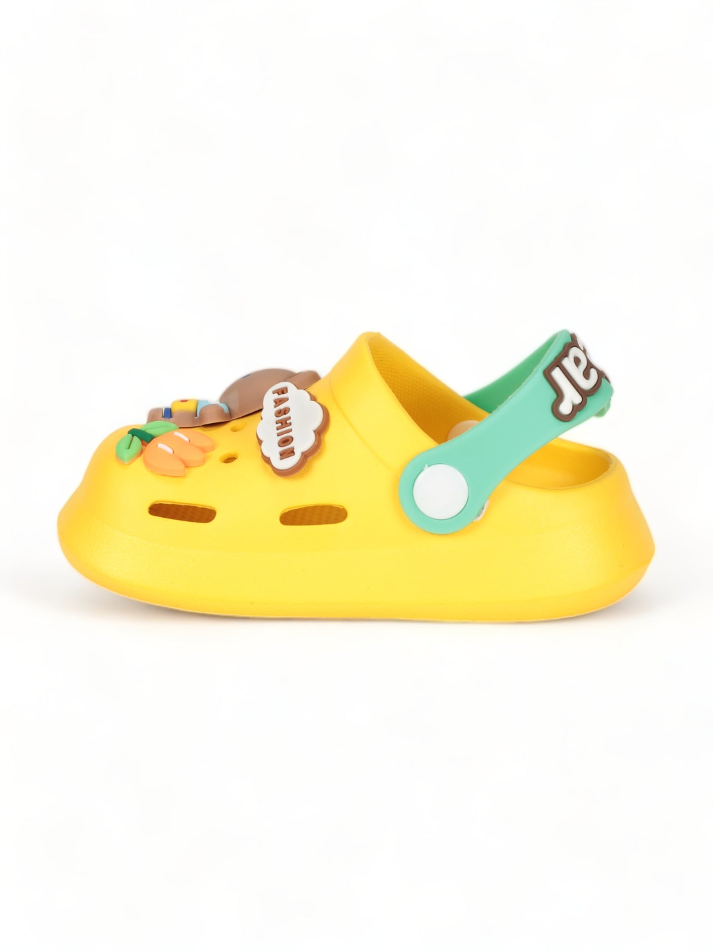Bear Applique Anti-Slip Clogs - Yellow