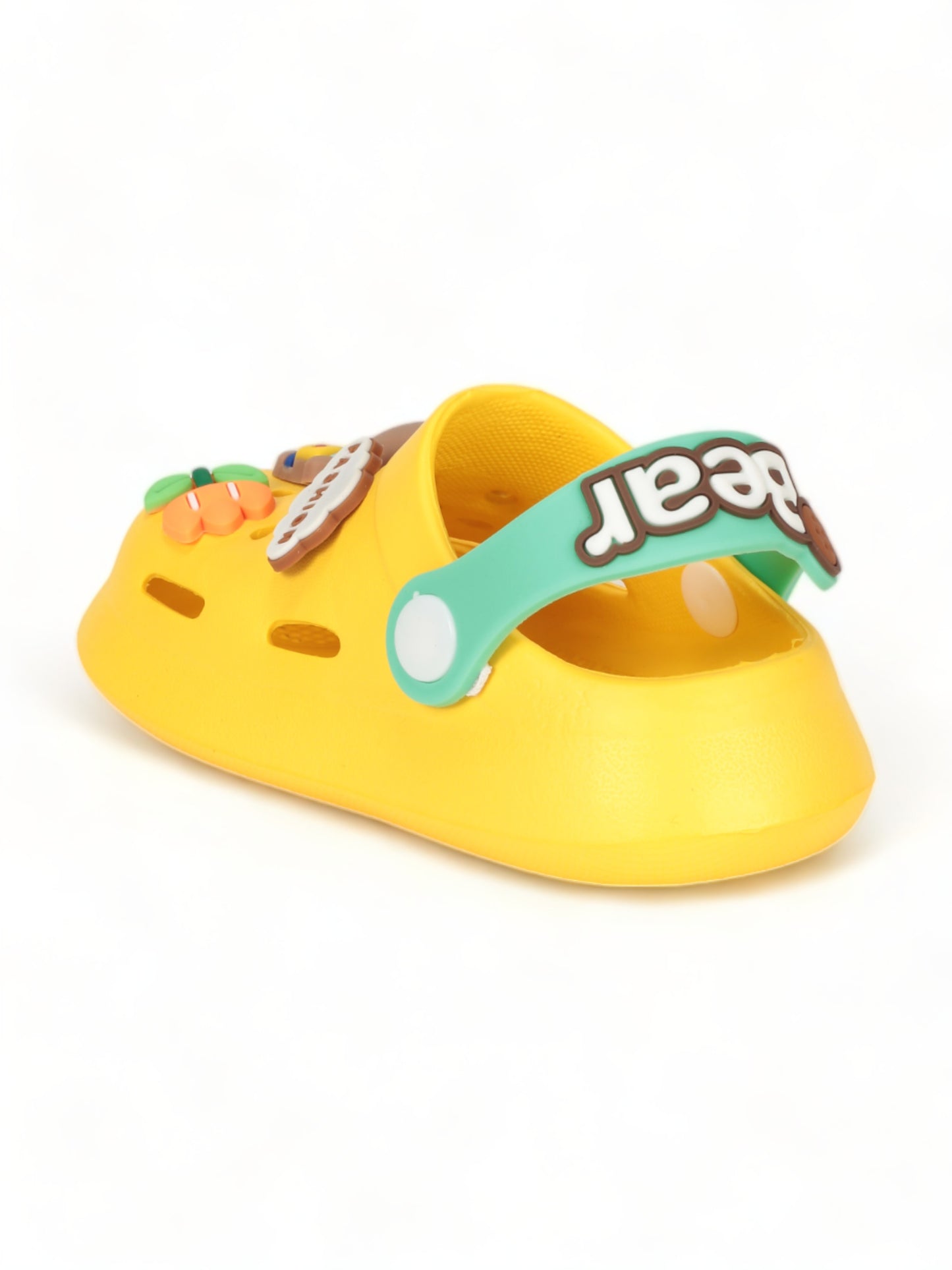 Bear Applique Anti-Slip Clogs - Yellow