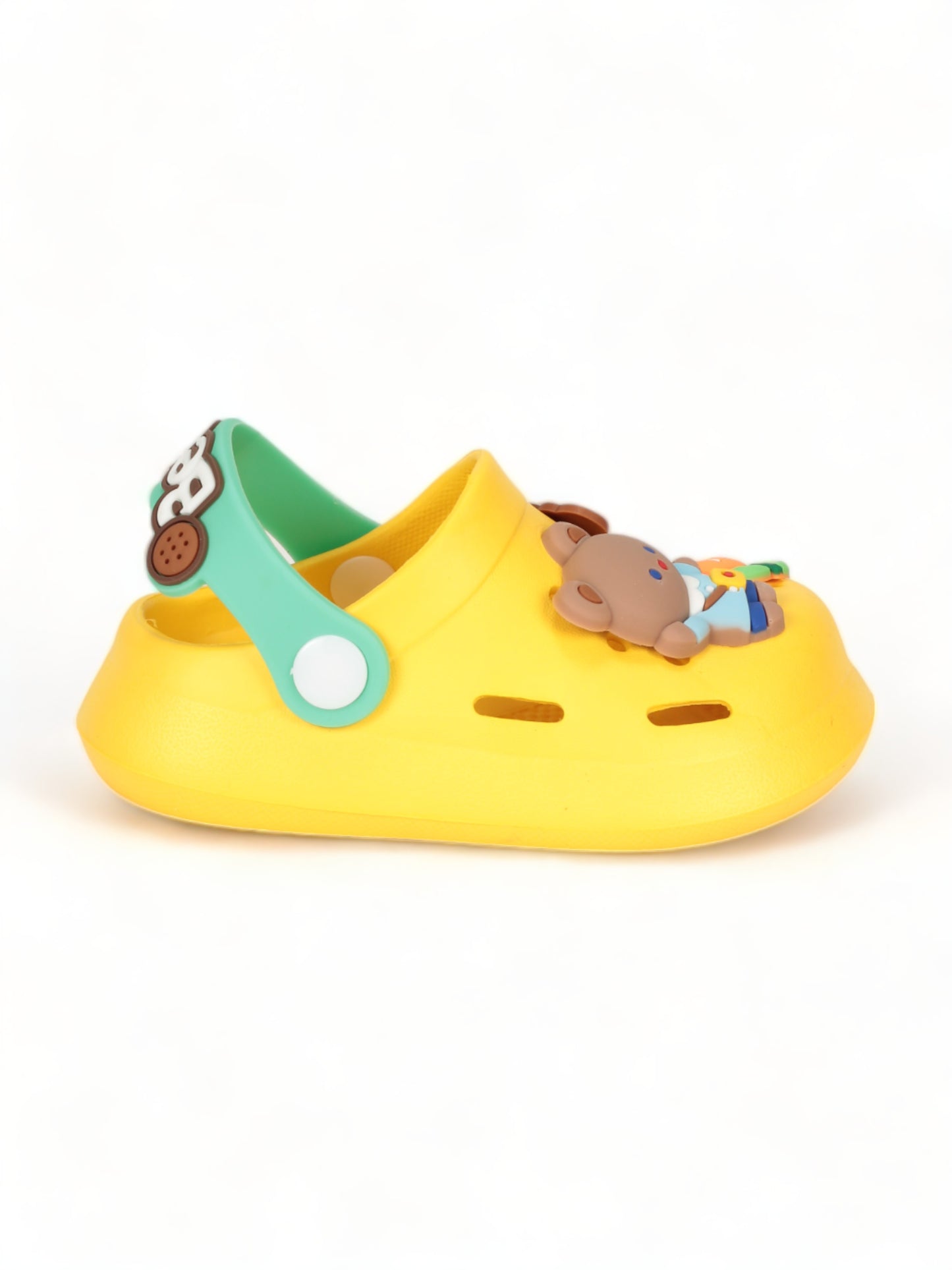 Bear Applique Anti-Slip Clogs - Yellow