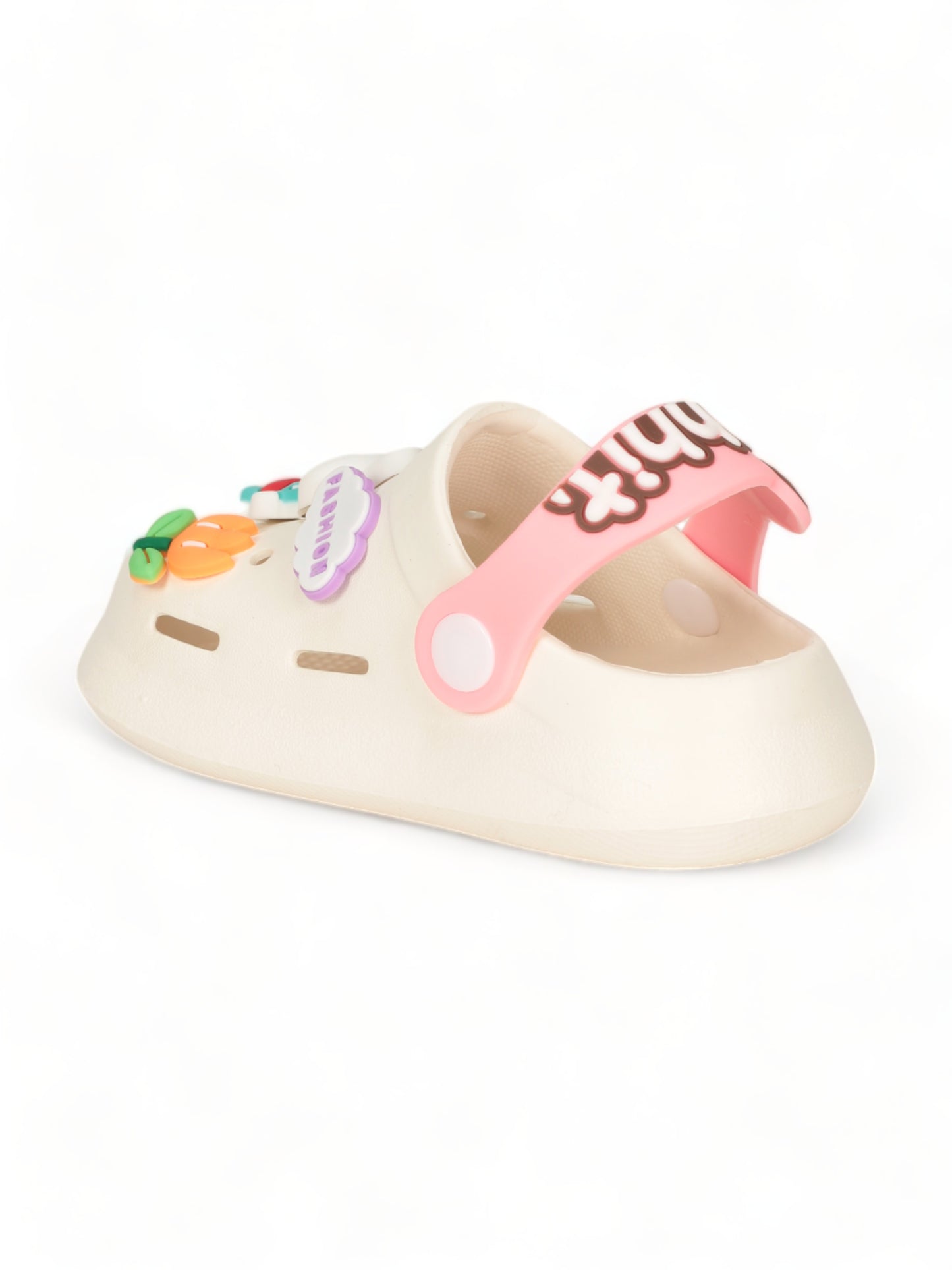Rabbit Applique Anti-Slip Clogs - Cream
