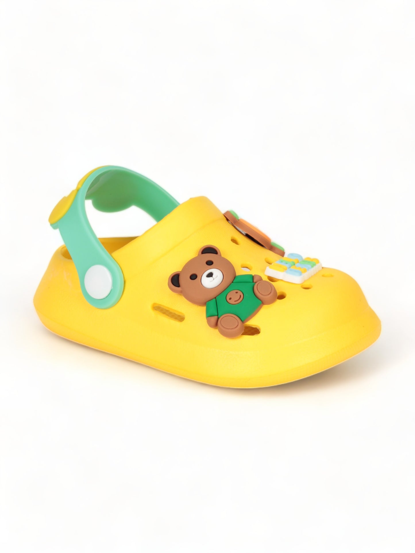 Bear Applique Anti-Slip Clogs - Yellow
