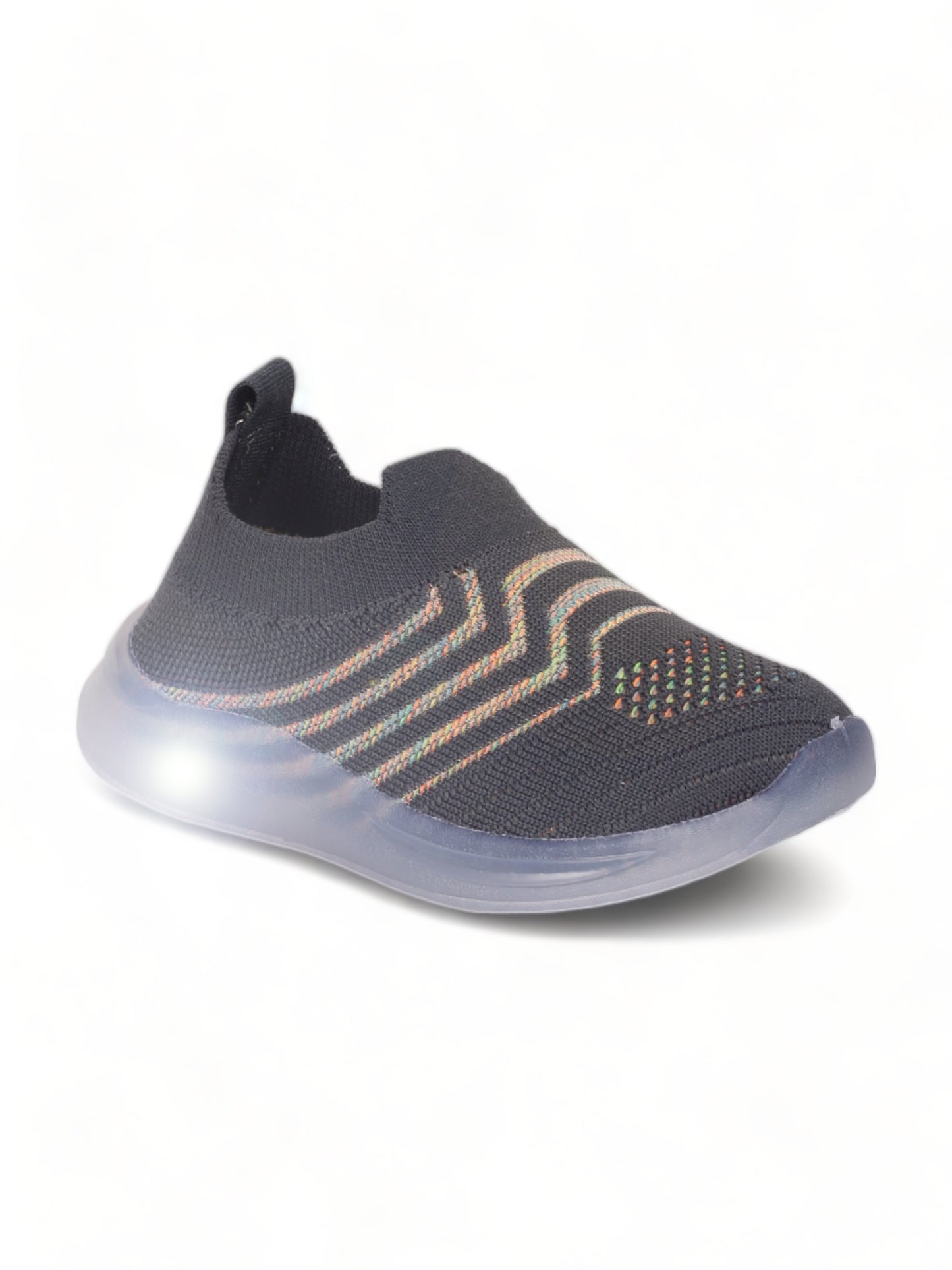 Unisex Casual Slip On Shoes With Led Light - Grey