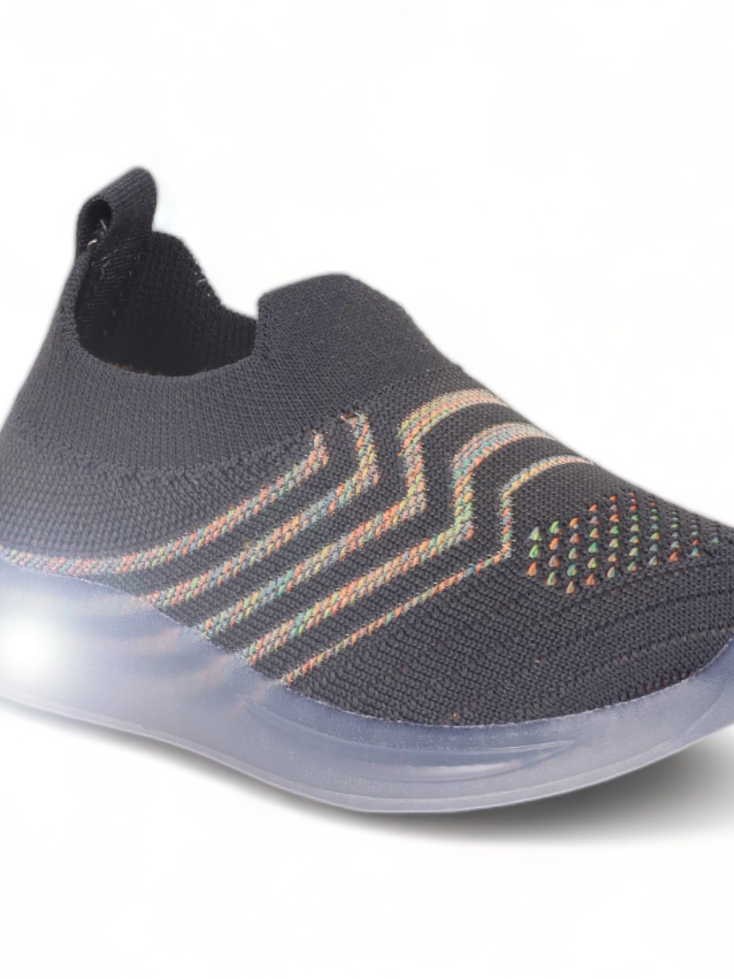 Unisex Casual Slip On Shoes With Led Light - Grey