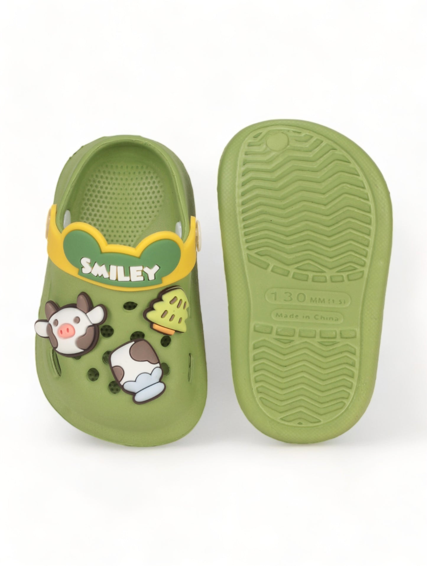 Animal Applique Anti-Slip Clogs - Green