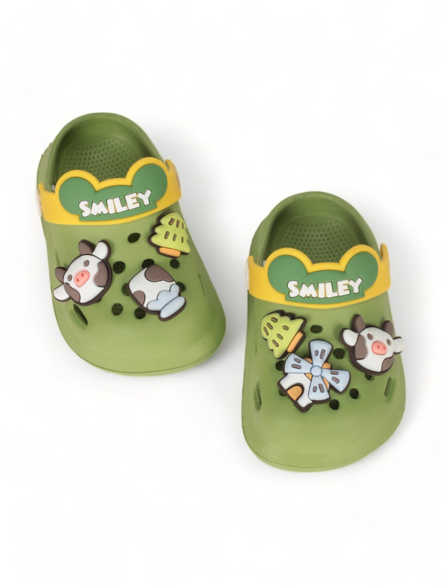 Animal Applique Anti-Slip Clogs - Green