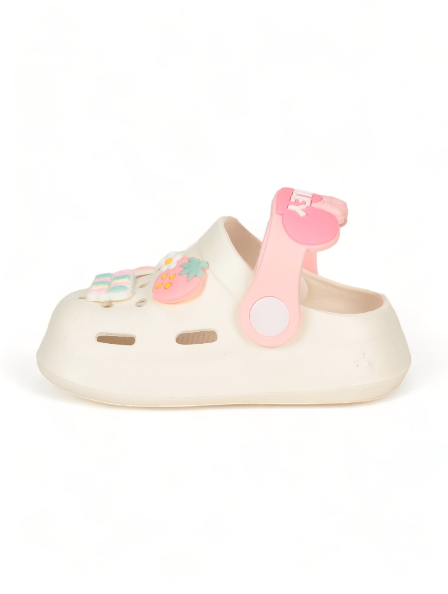 Rabbit Applique Anti-Slip Clogs - Cream