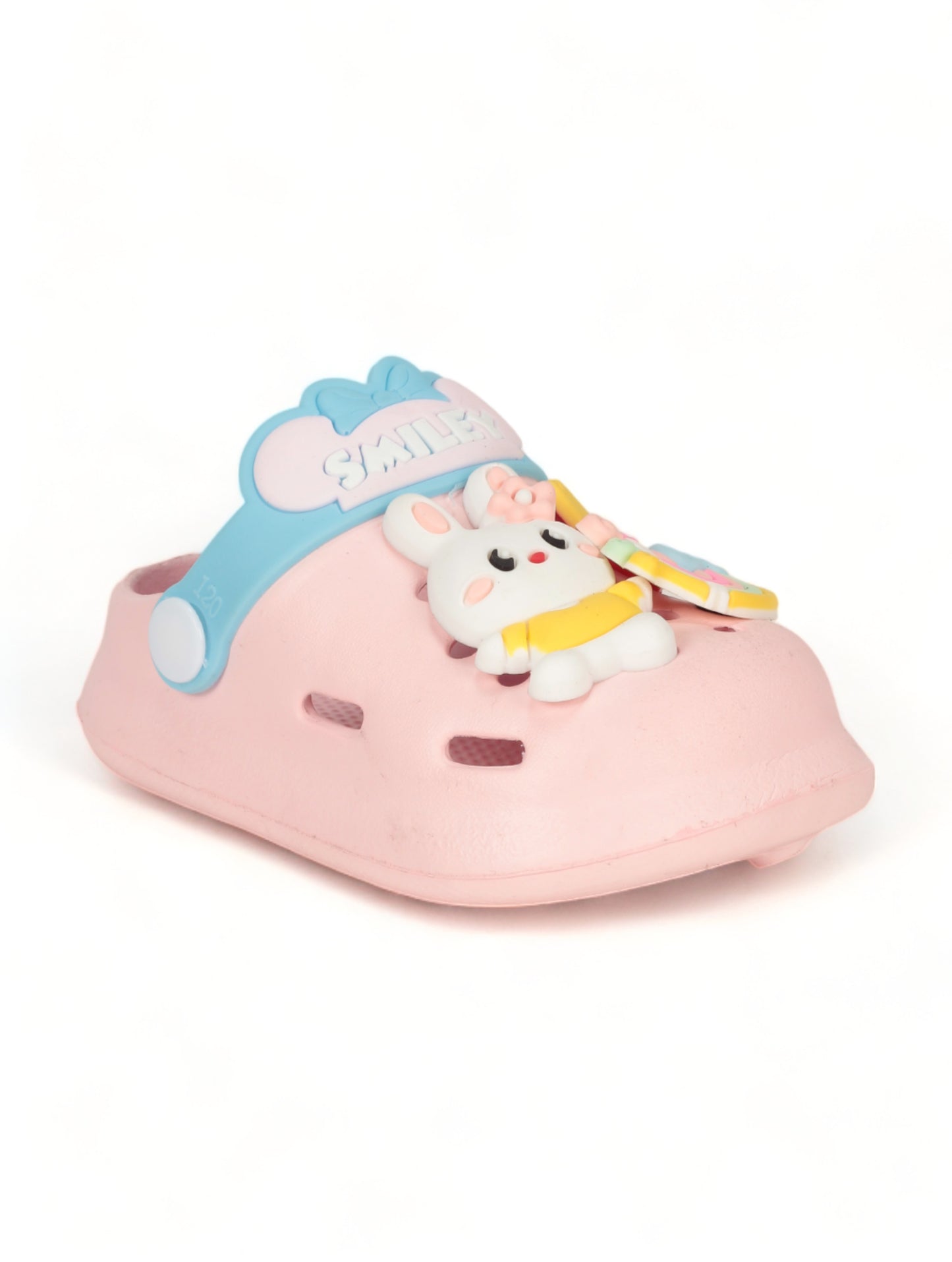 Rabbit Applique Anti-Slip Clogs - Pink