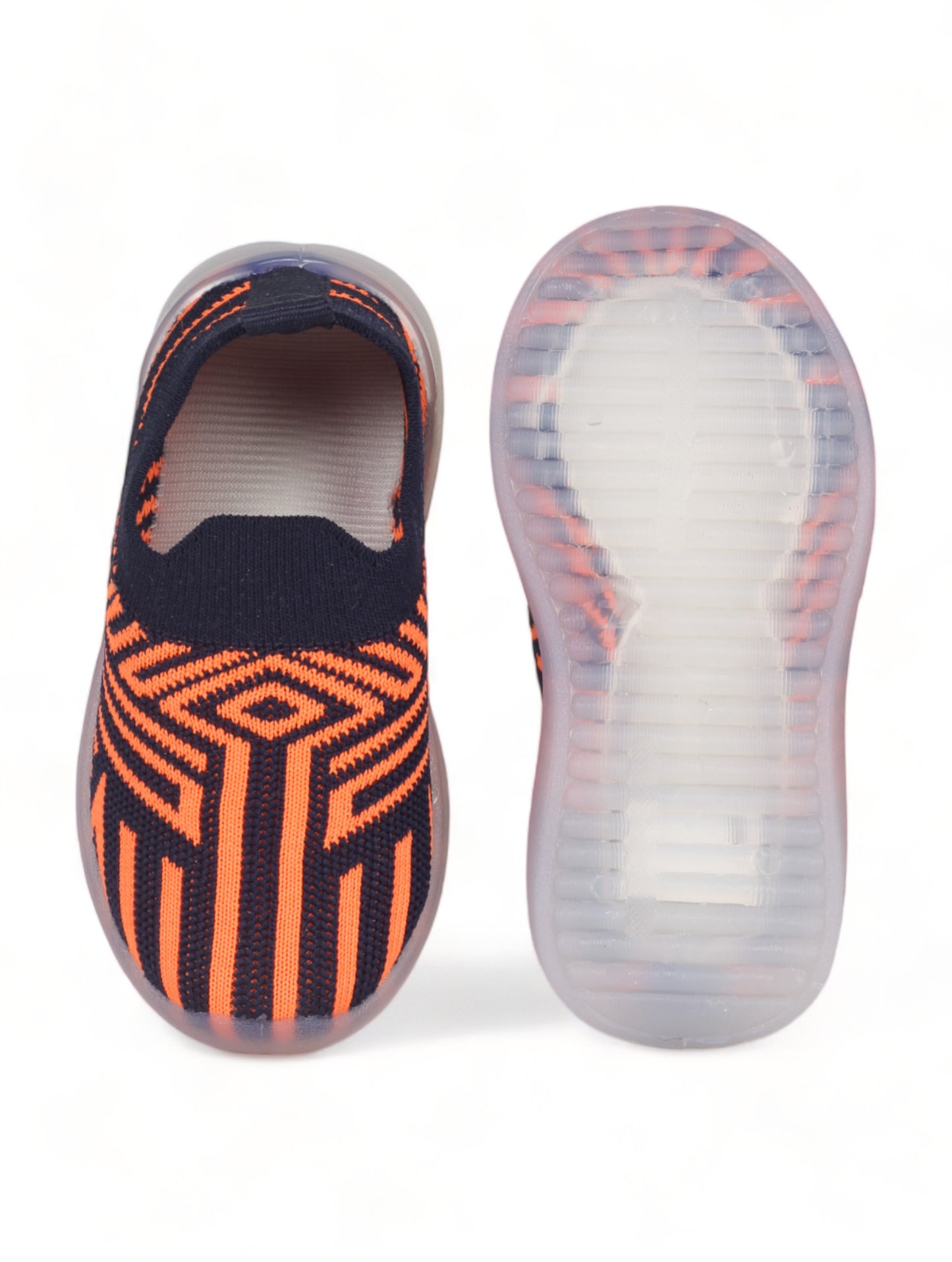 Unisex Casual Slip On Shoes With Led Light - Navy Blue