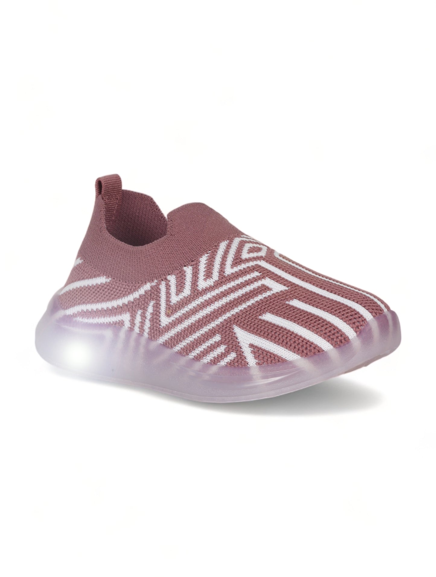 Unisex Casual Slip On Shoes With Led Light - Mauve