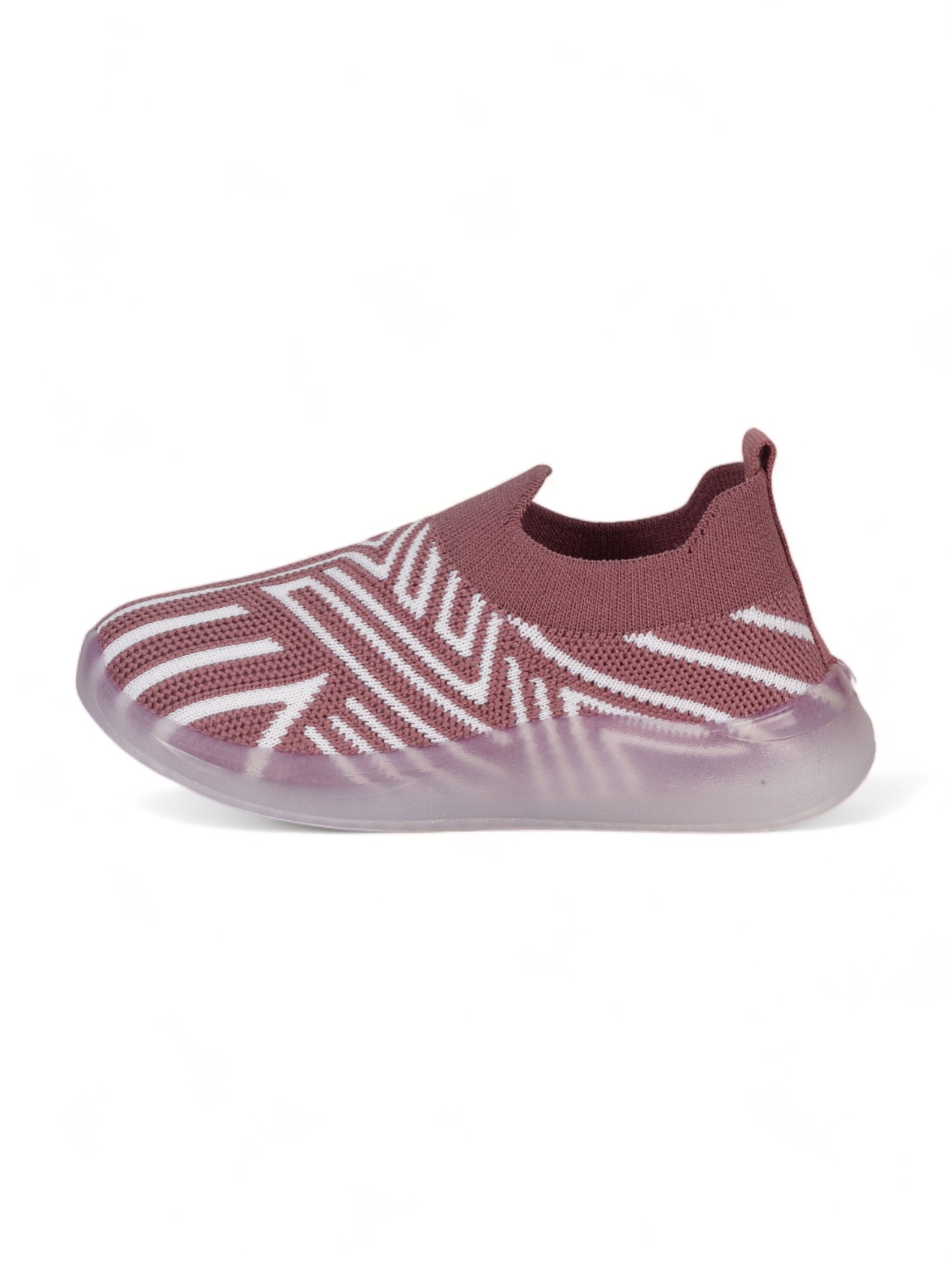 Unisex Casual Slip On Shoes With Led Light - Mauve