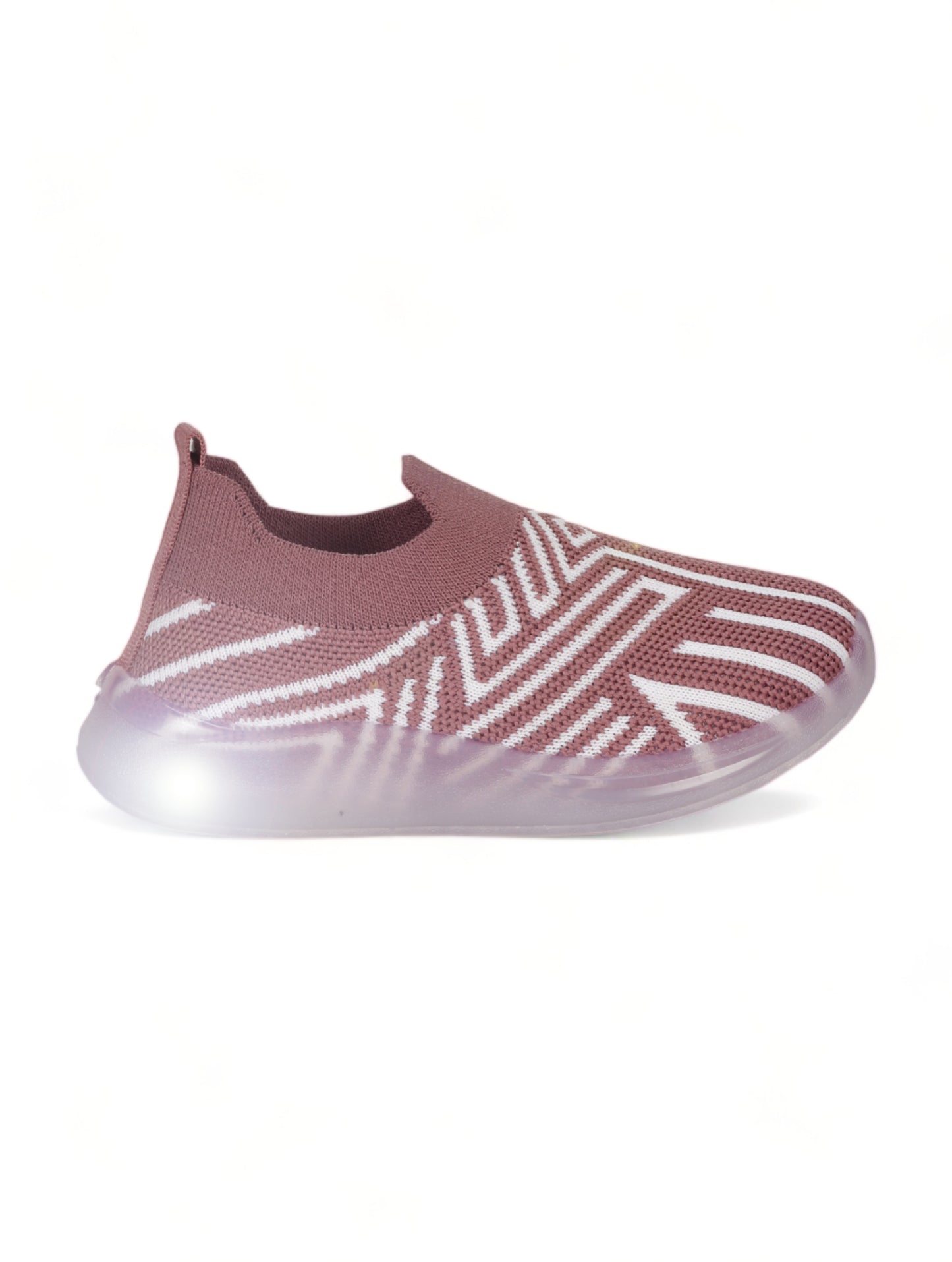 Unisex Casual Slip On Shoes With Led Light - Mauve