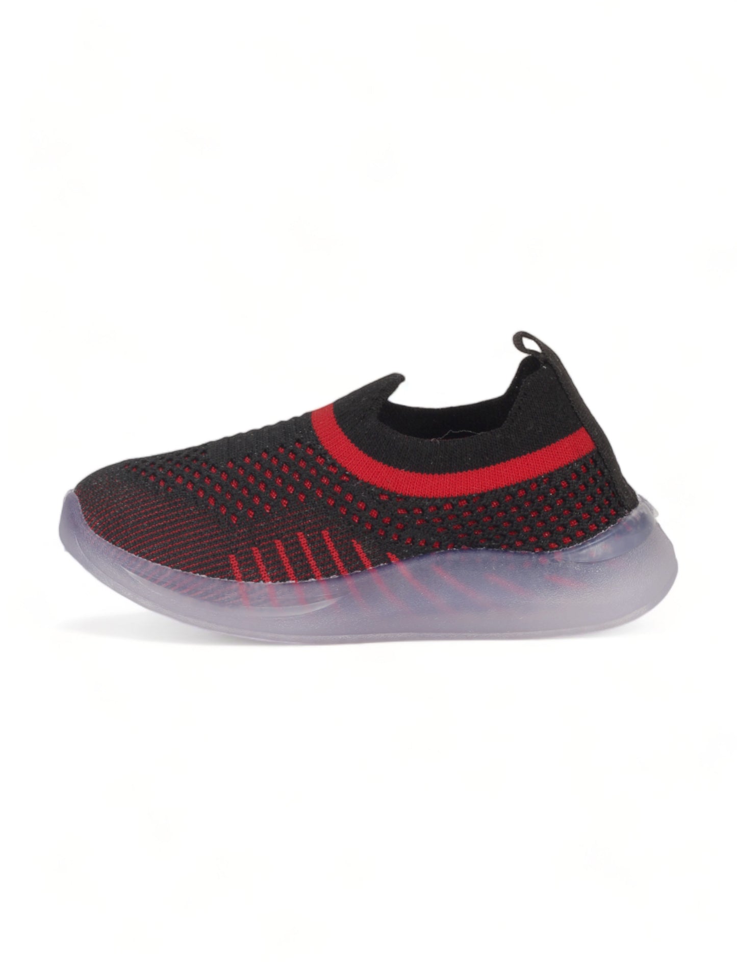 Unisex Casual Slip On Shoes With Led Light - Black