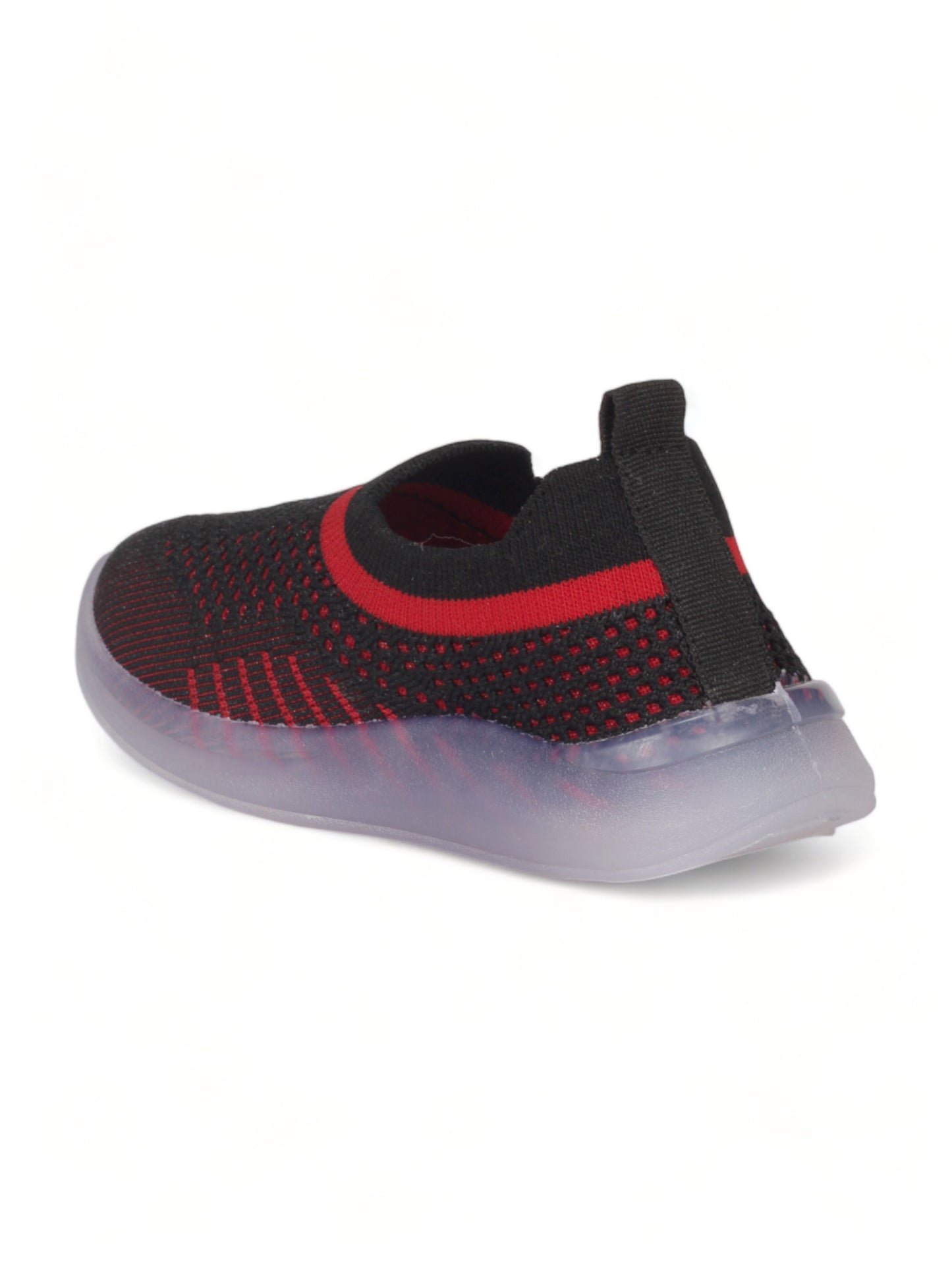 Unisex Casual Slip On Shoes With Led Light - Black
