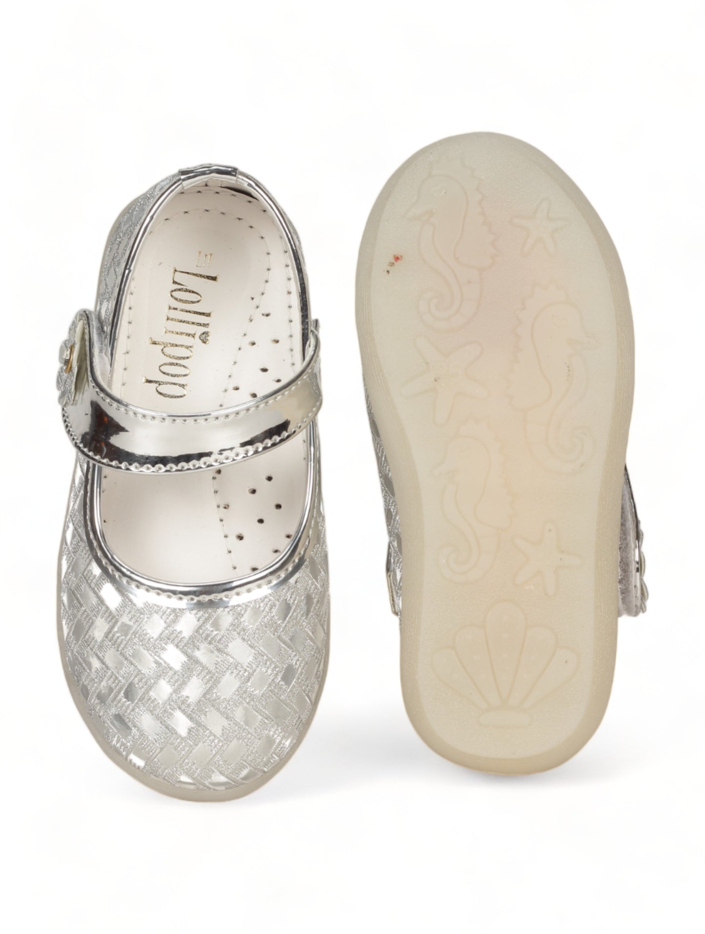 Bellies With Velcro Closure - Silver