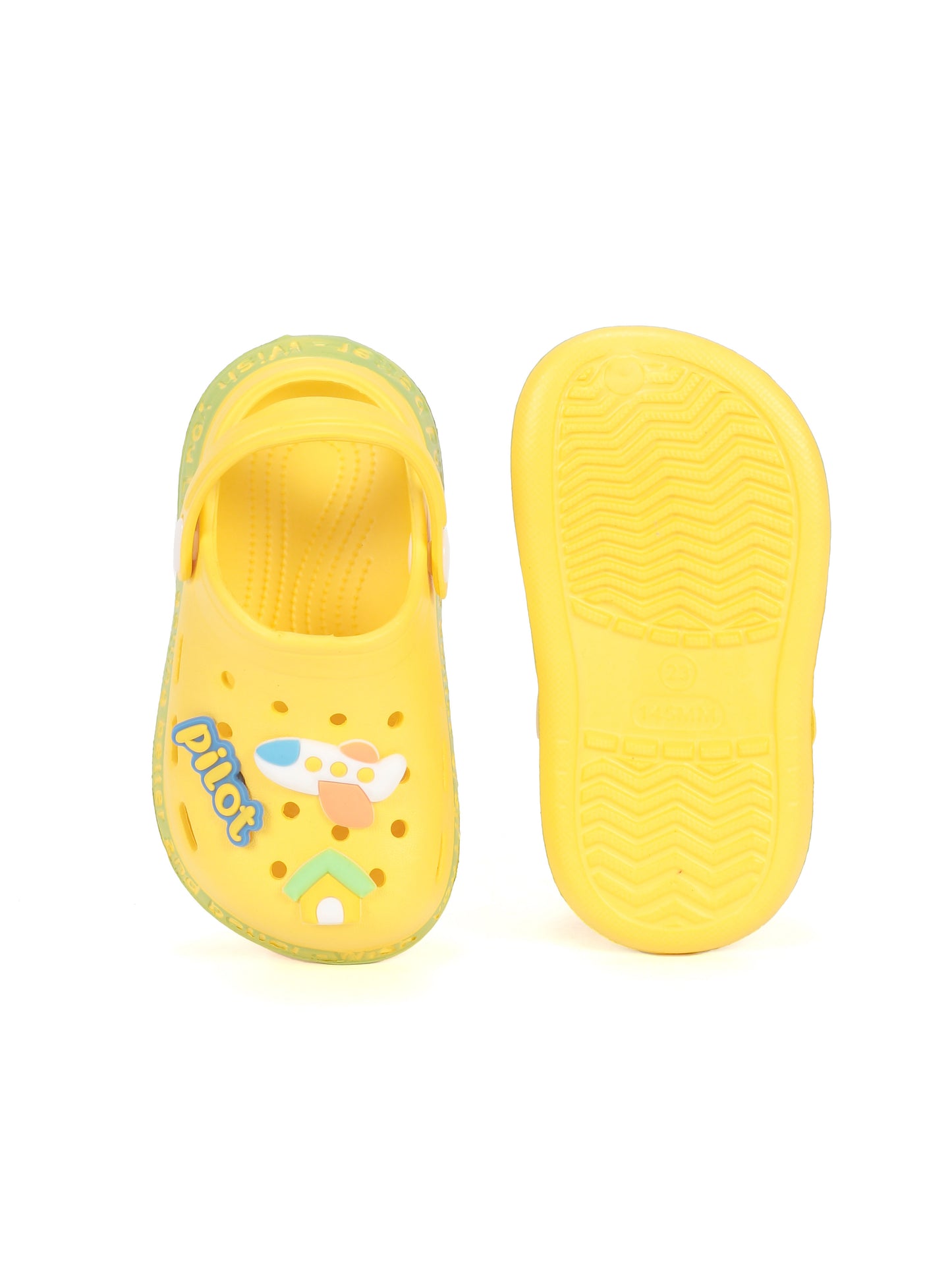 Pilot Applique Anti-Slip Clogs - Yellow