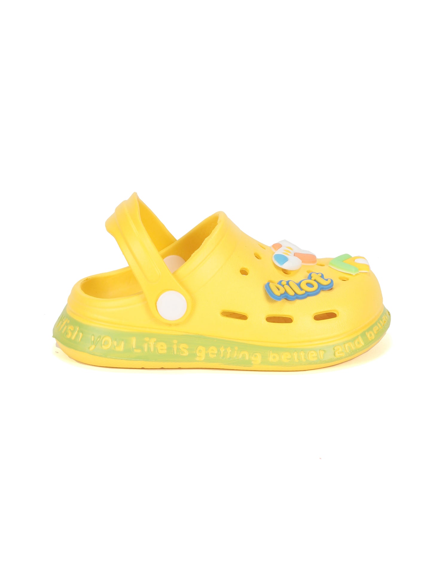 Pilot Applique Anti-Slip Clogs - Yellow