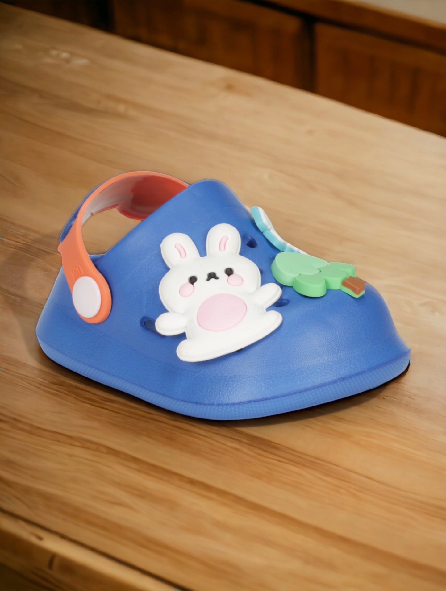 Rabbit Applique Anti-Slip Clogs - Navy Blue