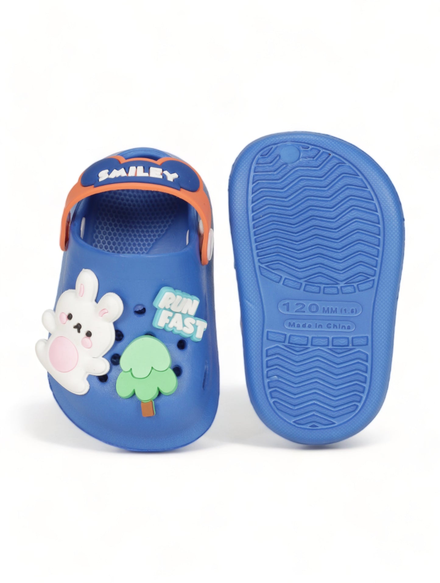 Rabbit Applique Anti-Slip Clogs - Navy Blue