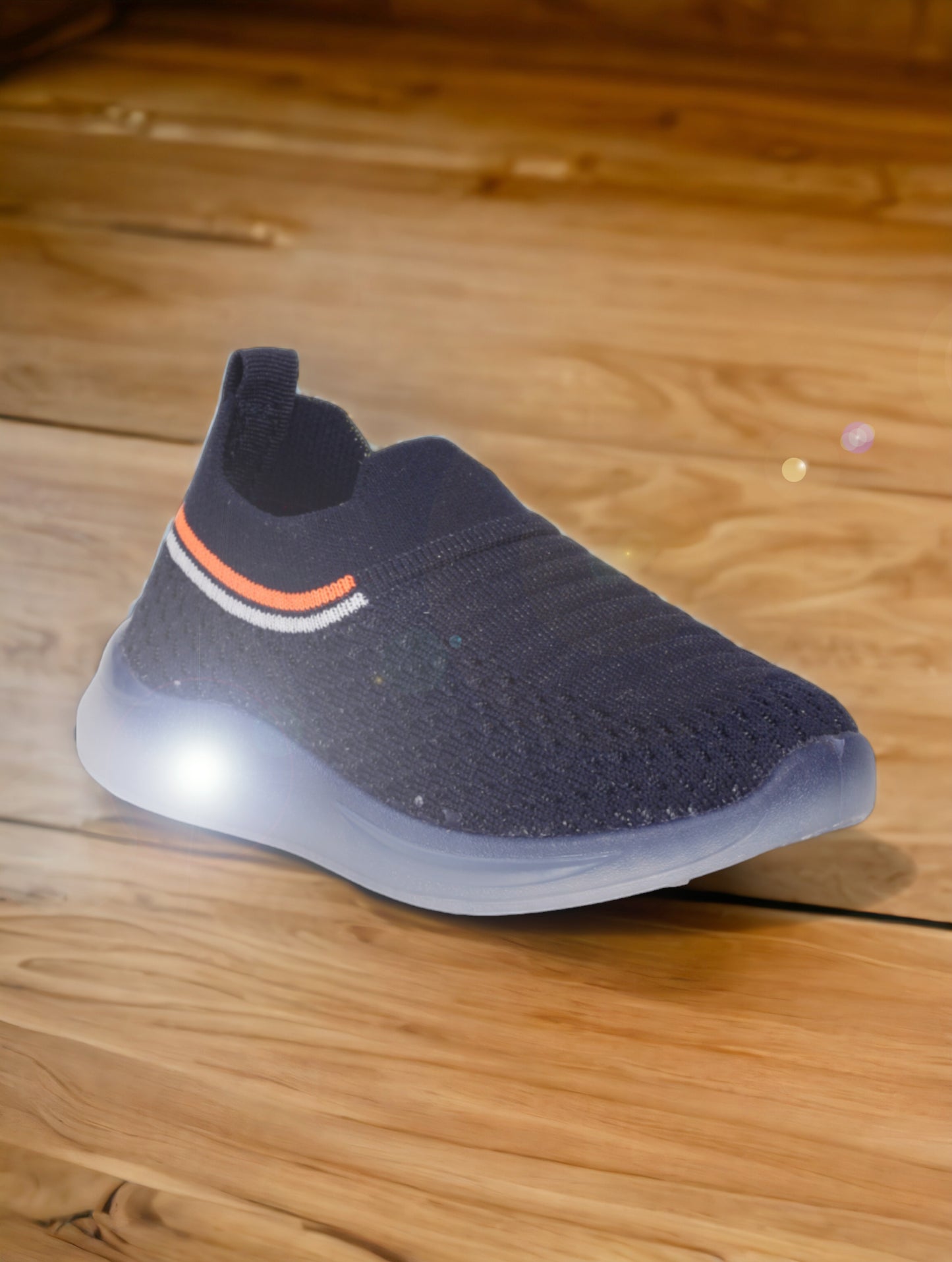 Unisex Casual Slip On Shoes With Led Light - Navy Blue