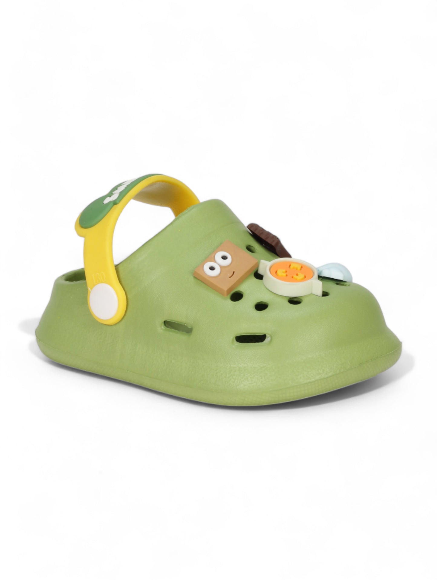 Cartoon Applique Anti-Slip Clogs - Green