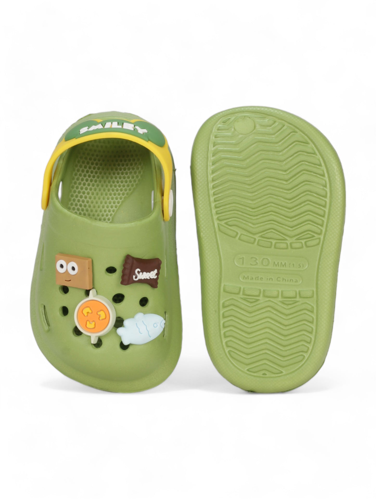 Cartoon Applique Anti-Slip Clogs - Green