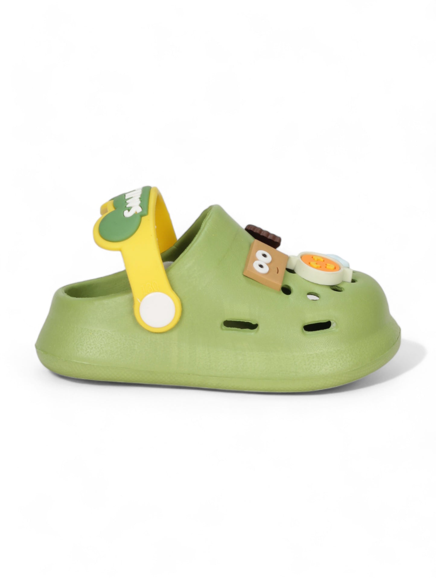 Cartoon Applique Anti-Slip Clogs - Green