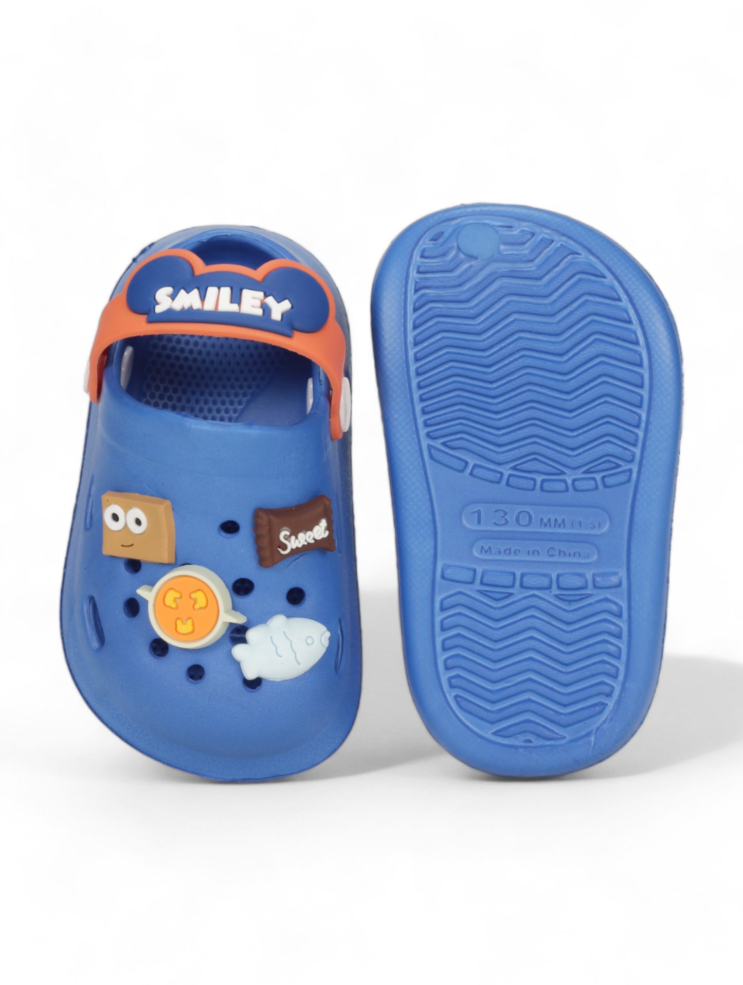 Cartoon Applique Anti-Slip Clogs - Navy Blue