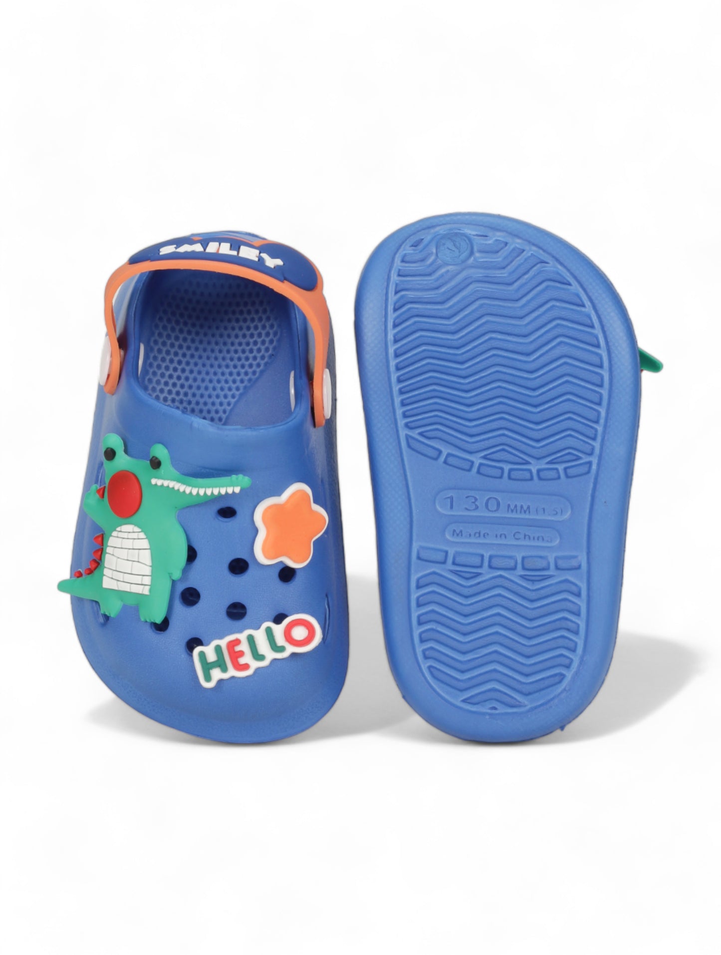 Cartoon Applique Anti-Slip Clogs - Navy Blue