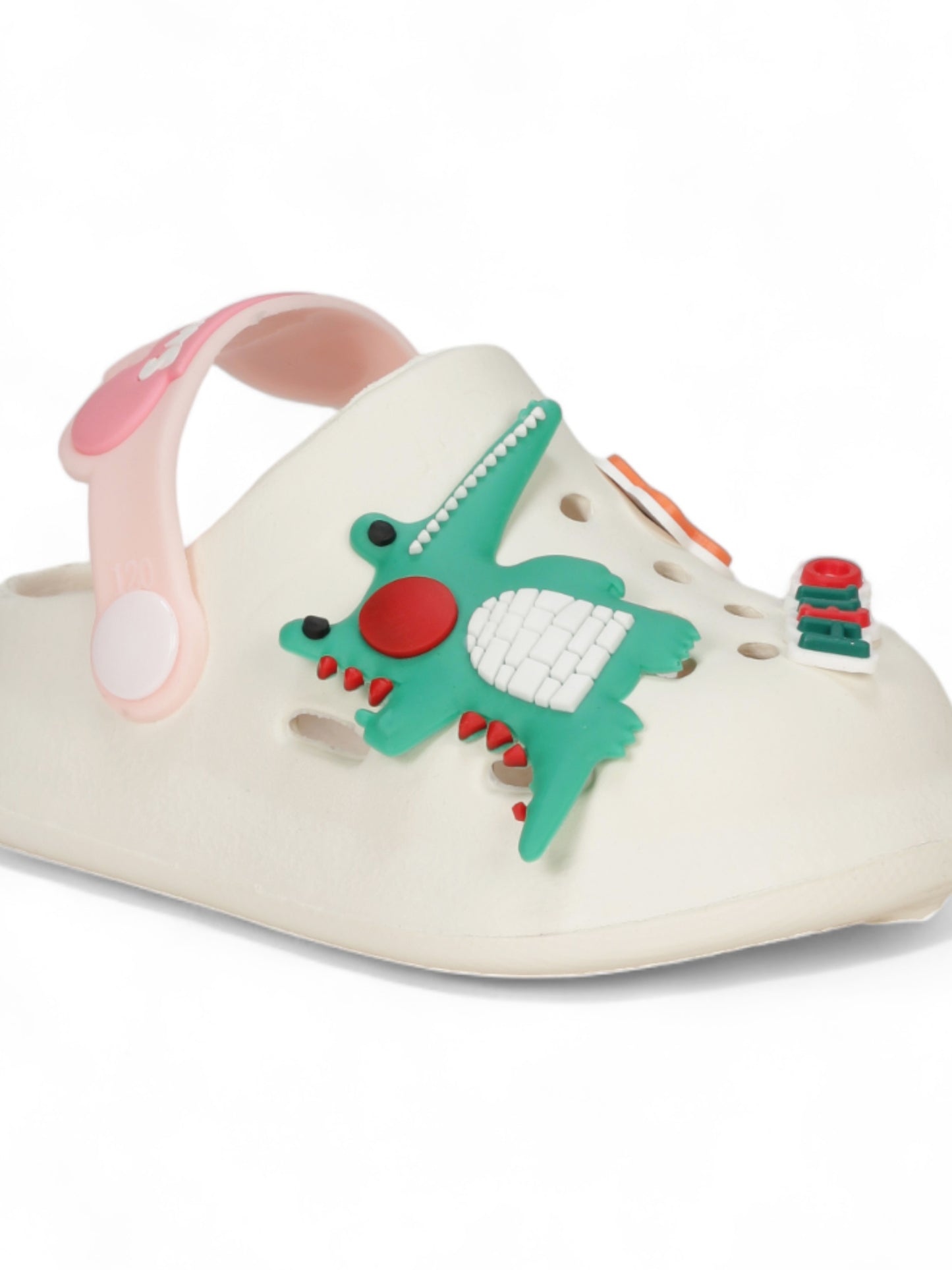 Cartoon Applique Anti-Slip Clogs - Cream