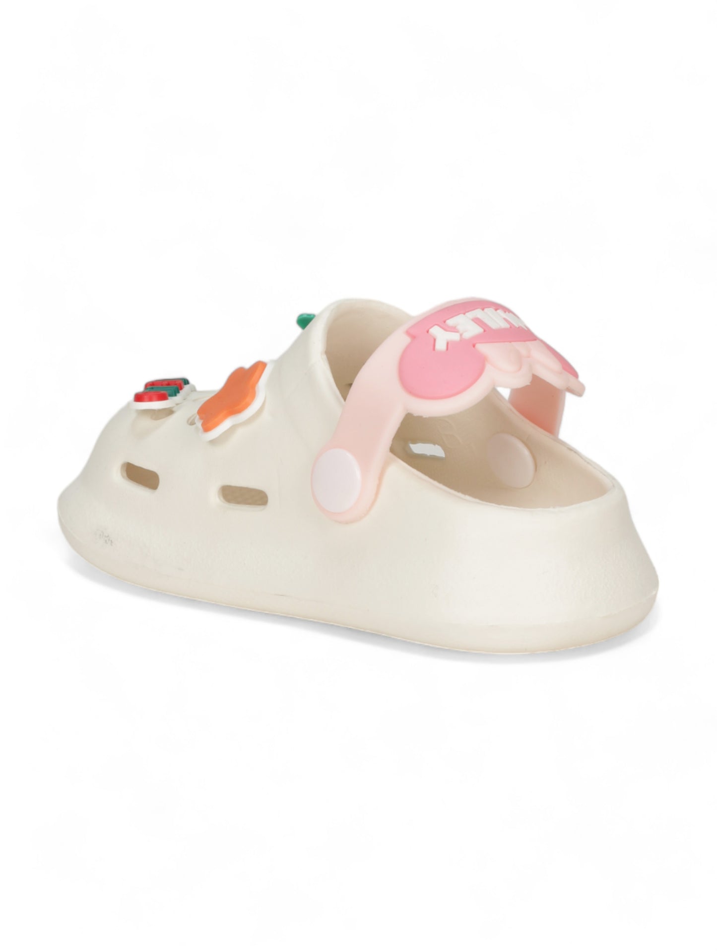 Cartoon Applique Anti-Slip Clogs - Cream