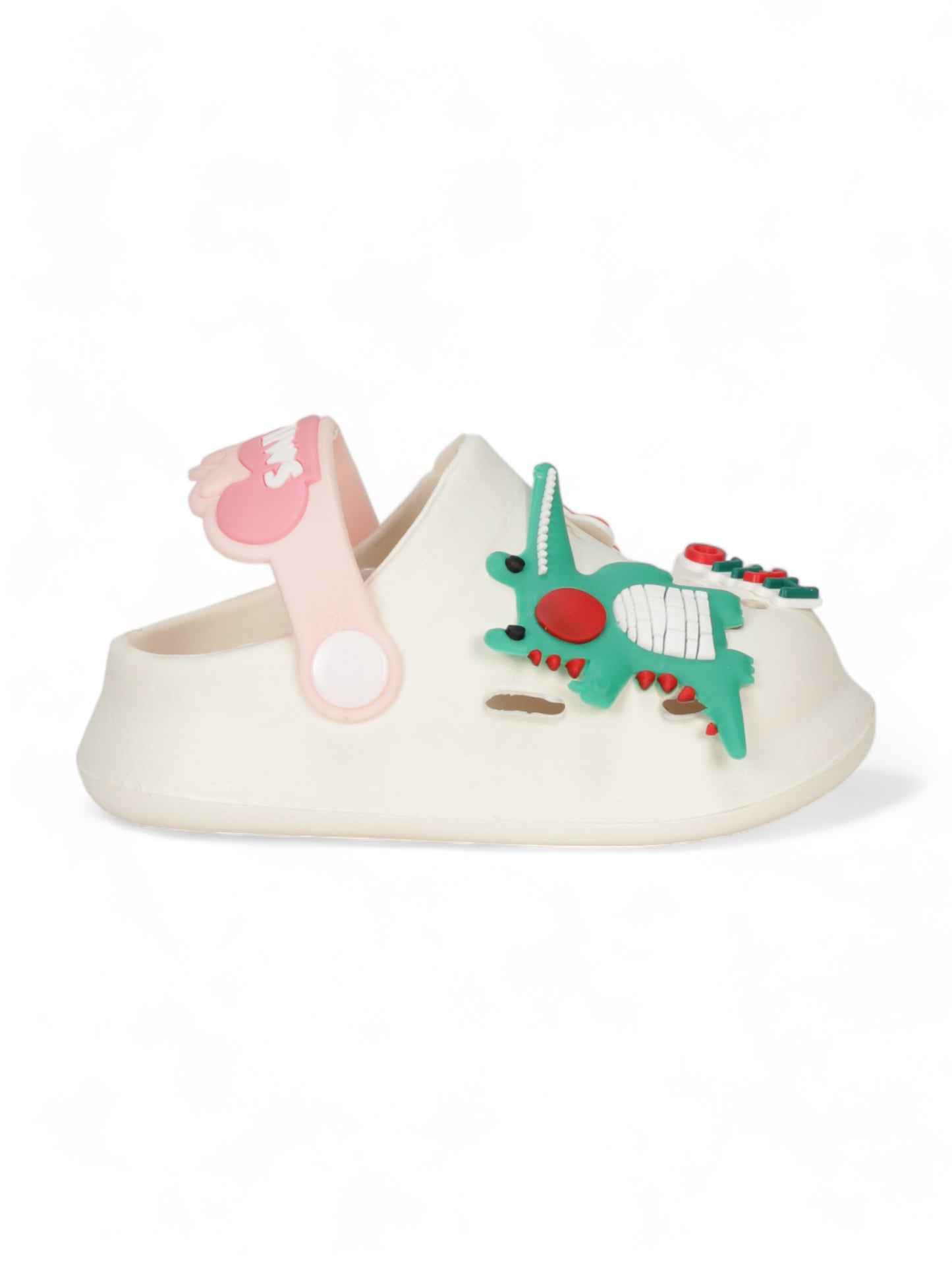 Cartoon Applique Anti-Slip Clogs - Cream