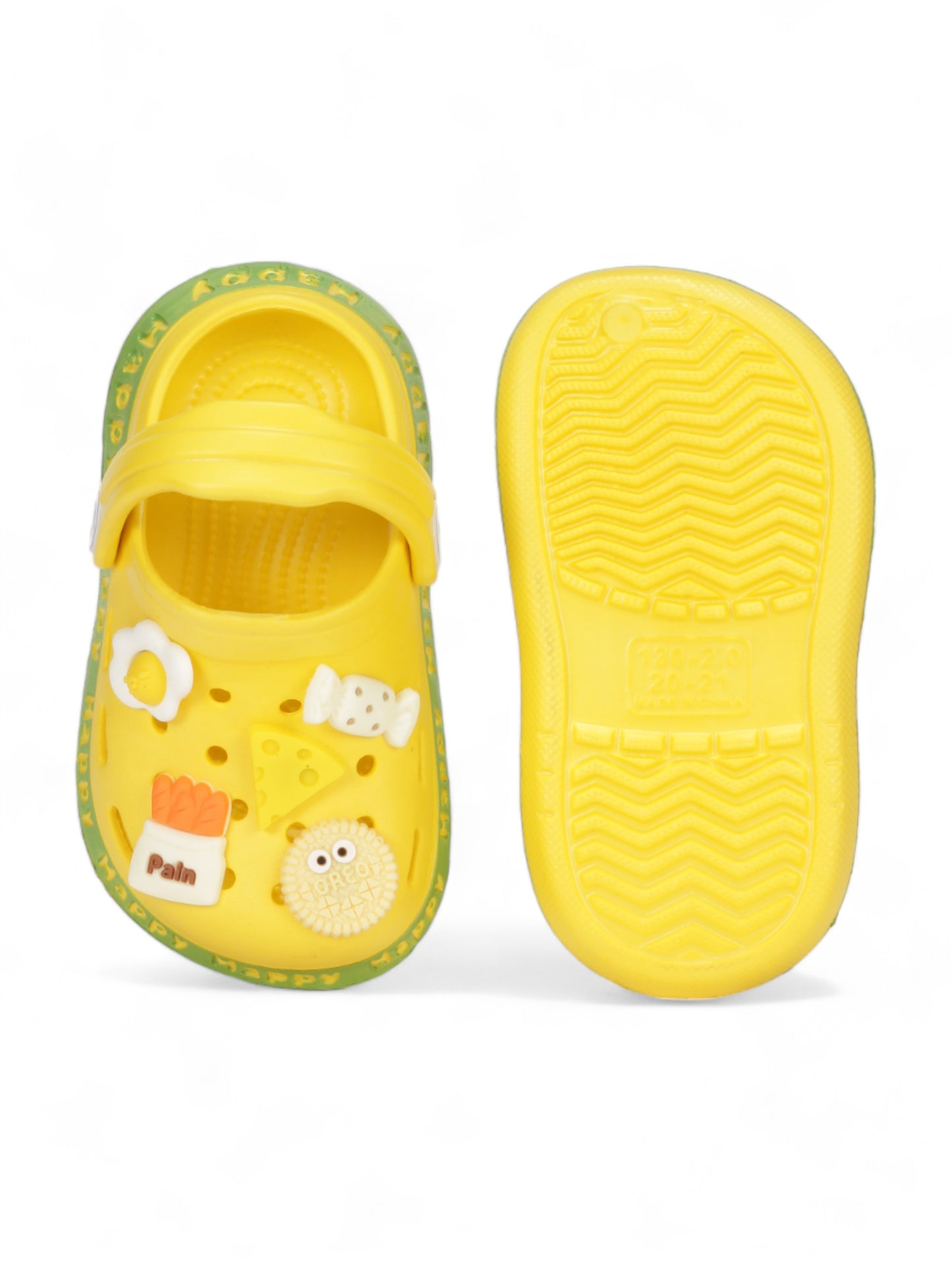 Desserts Applique Anti-Slip Clogs - Yellow