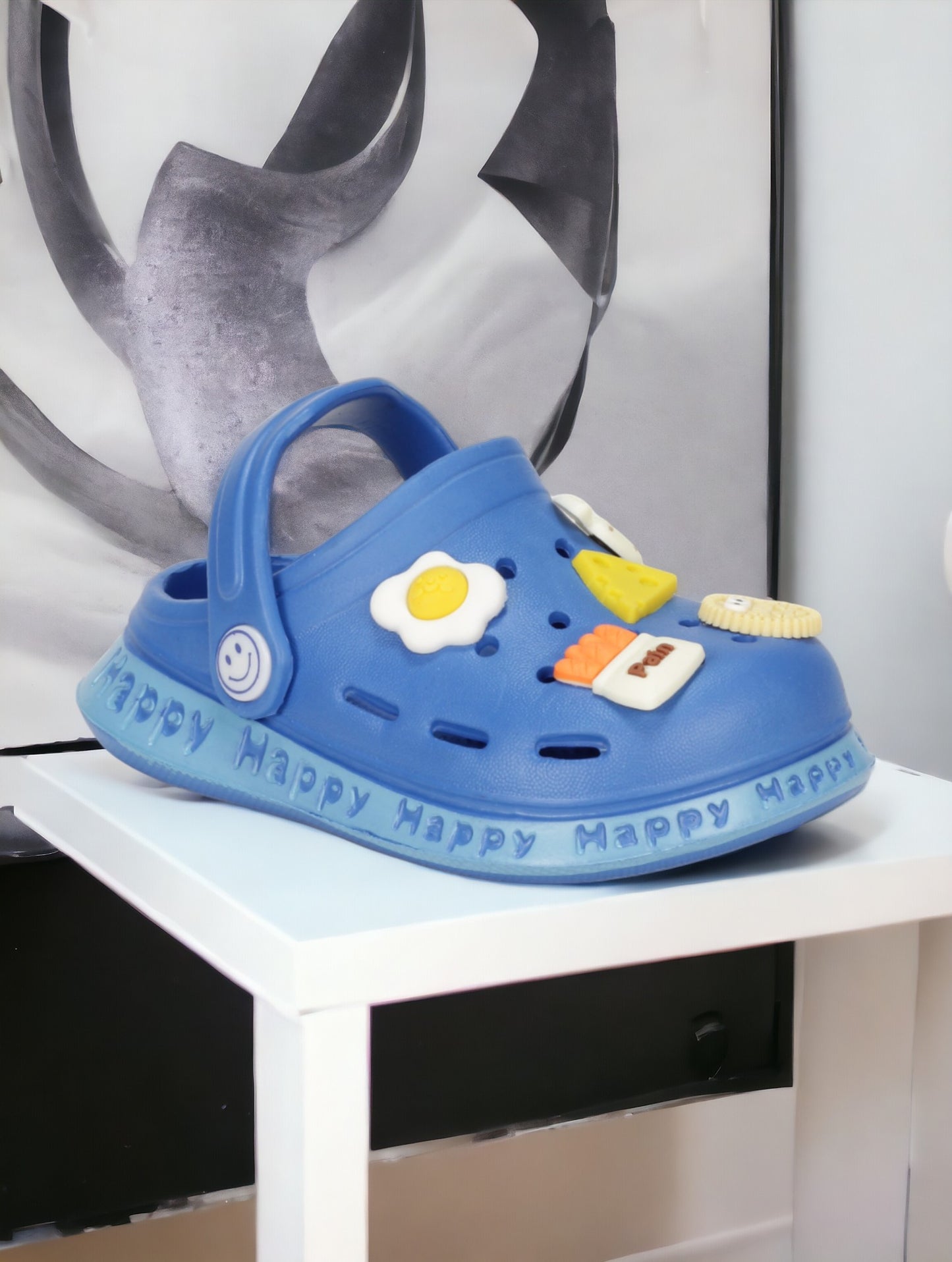 Desserts Applique Anti-Slip Clogs - Navy Blue
