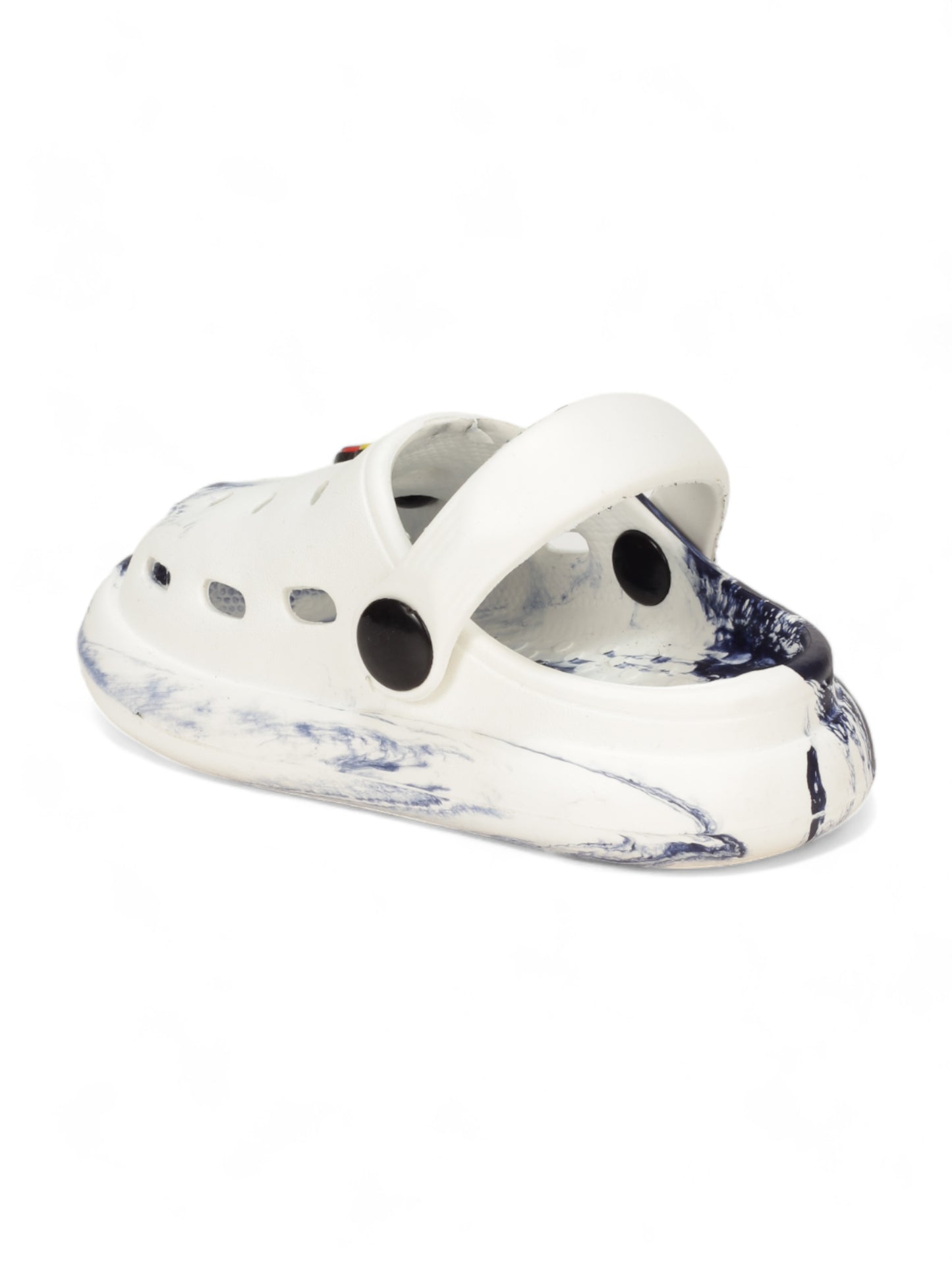 Marble Look Balloon Applique Anti-Slip Clogs - White