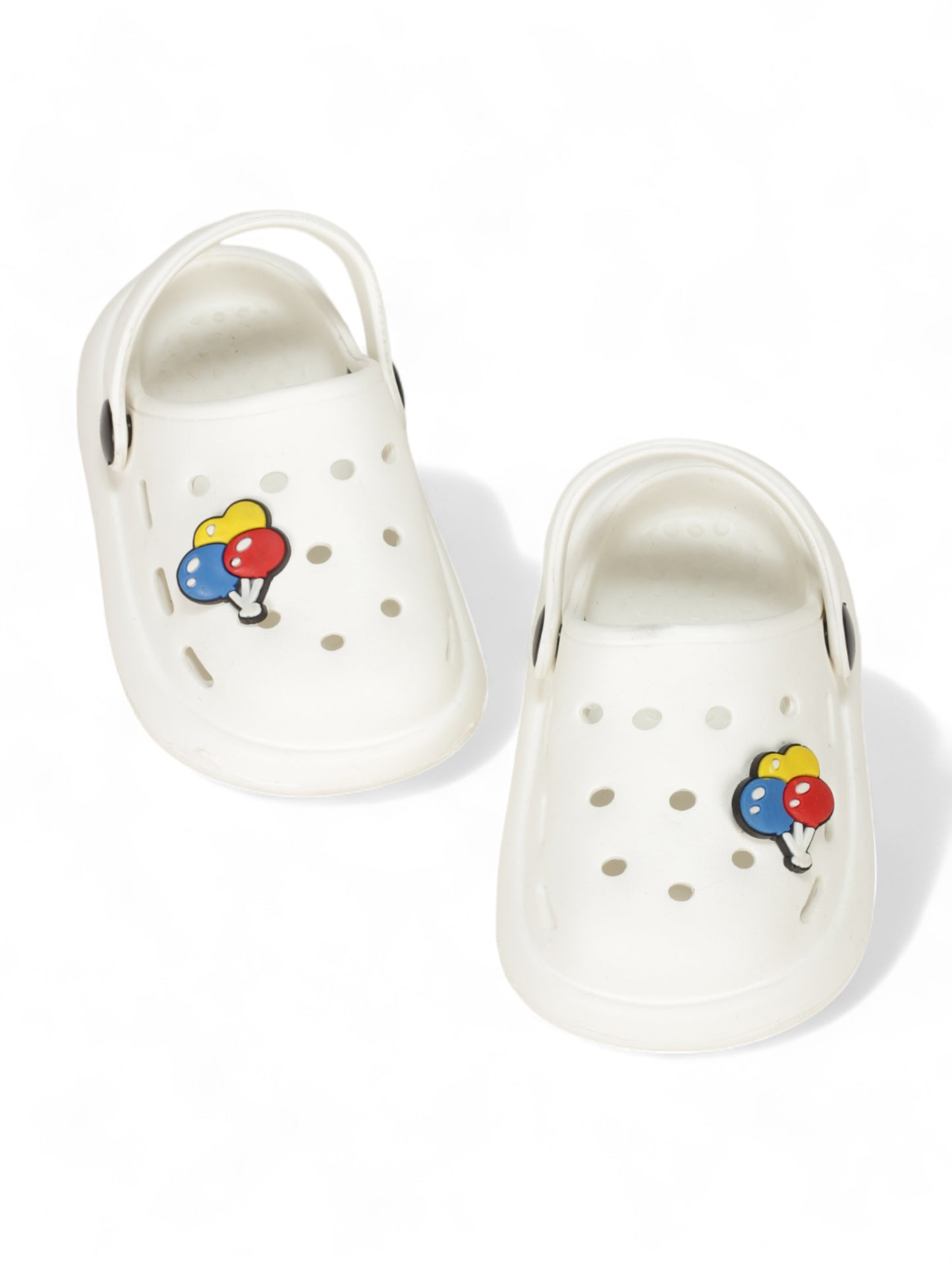 Balloon Applique Anti-Slip Clogs - White