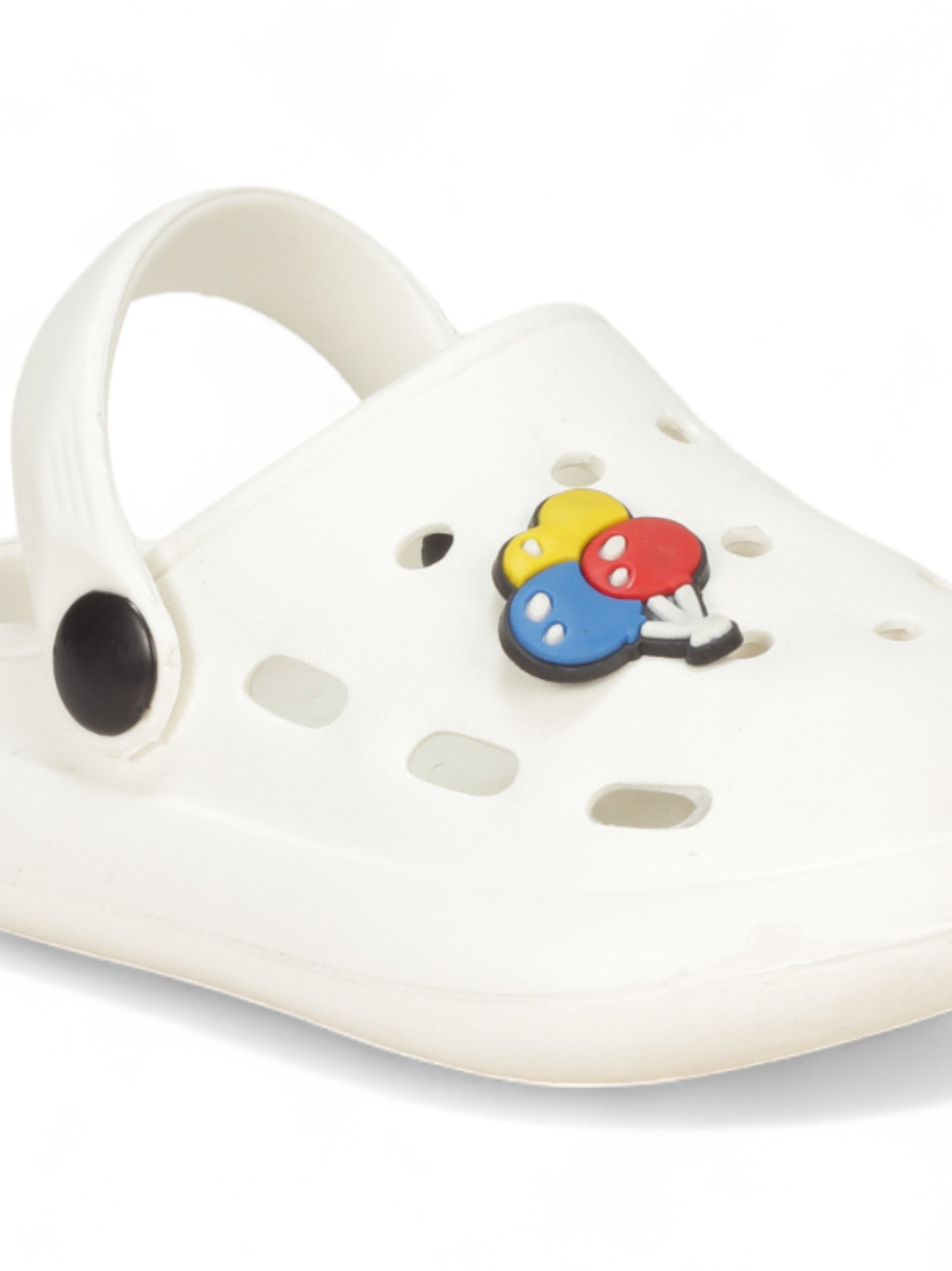 Balloon Applique Anti-Slip Clogs - White