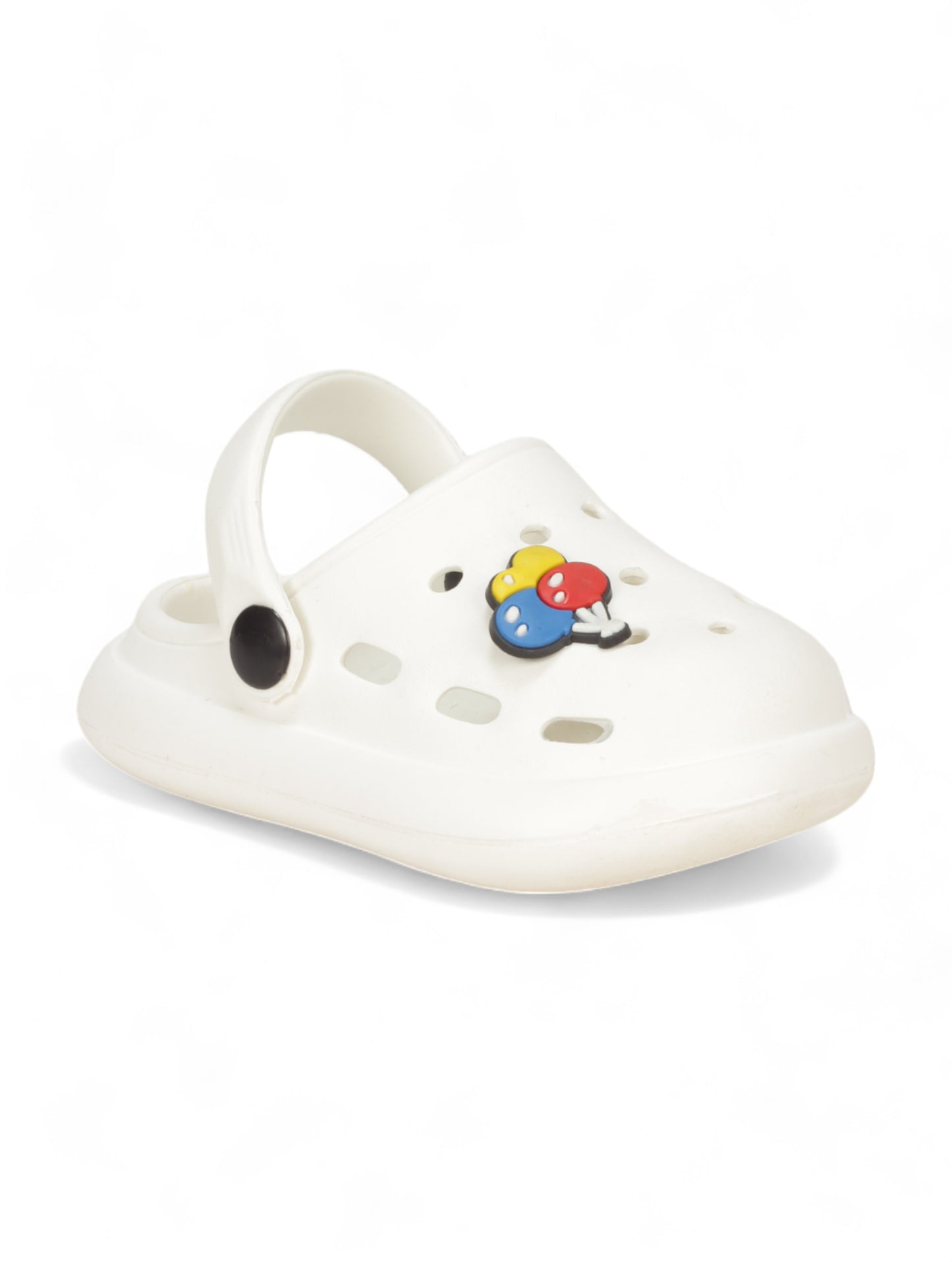 Balloon Applique Anti-Slip Clogs - White