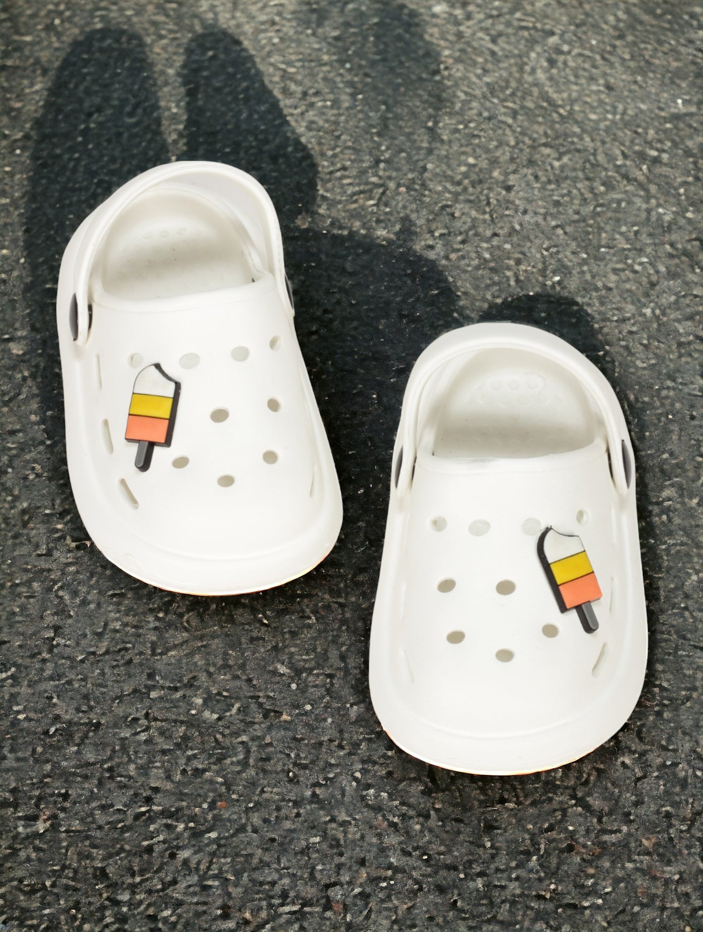 Ice Cream Applique Anti-Slip Clogs - White