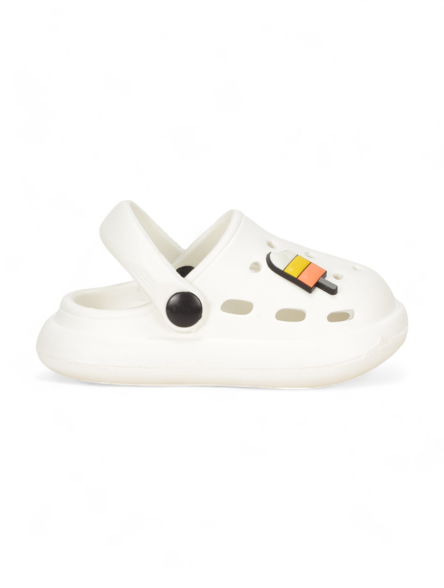 Ice Cream Applique Anti-Slip Clogs - White