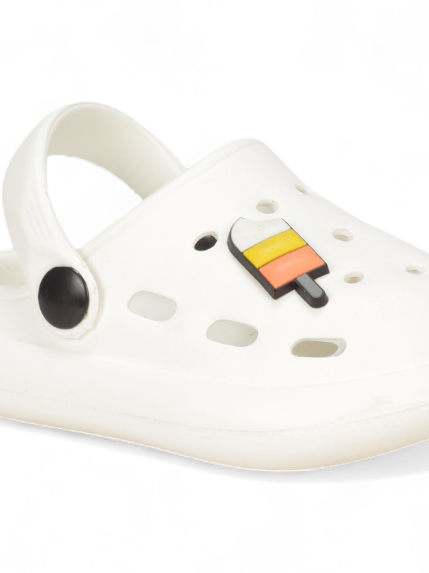 Ice Cream Applique Anti-Slip Clogs - White