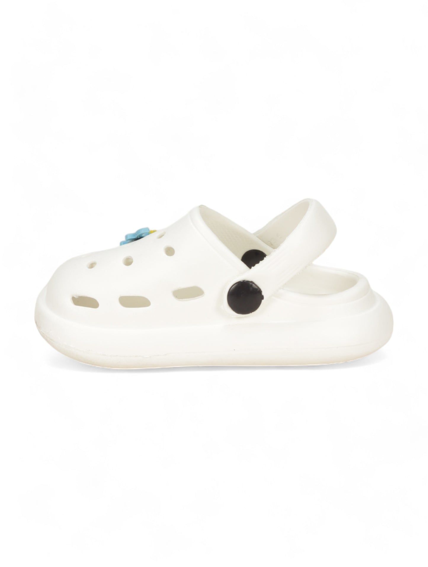 Dinosaur Applique Anti-Slip Clogs - White