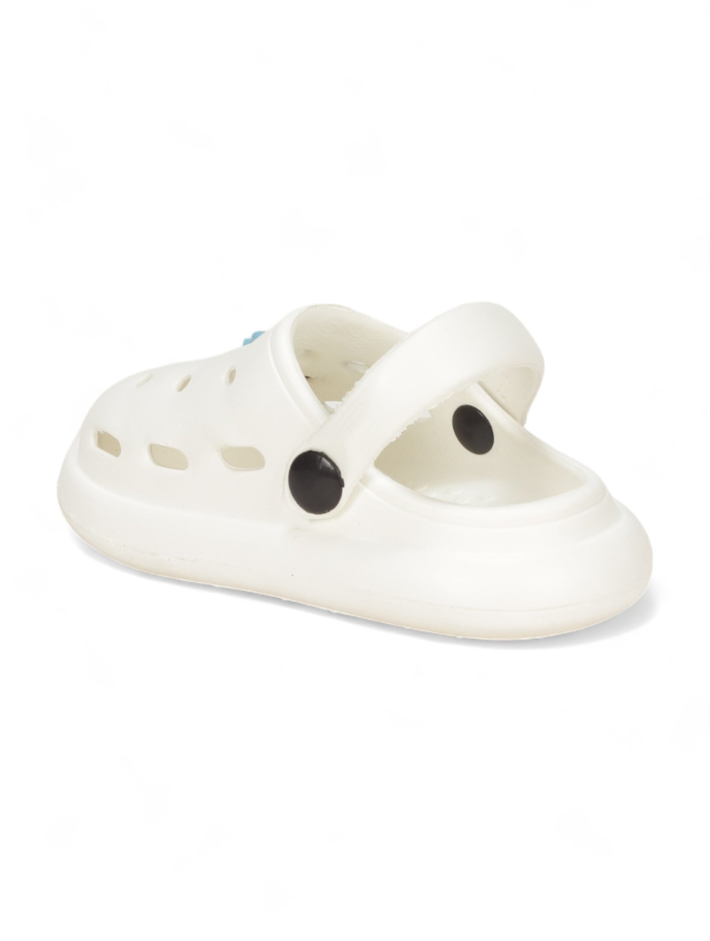 Dinosaur Applique Anti-Slip Clogs - White