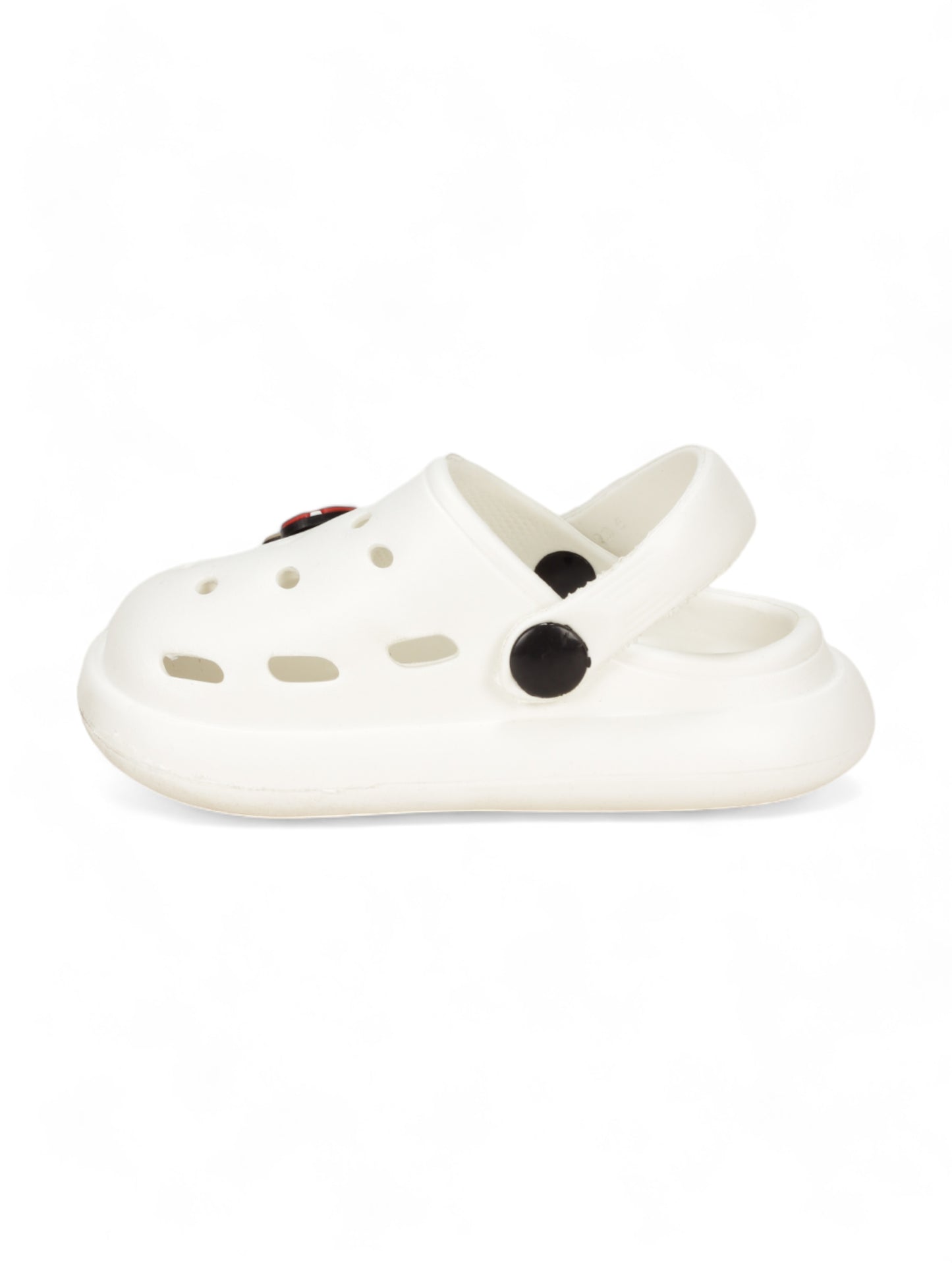 Mushroom Applique Anti-Slip Clogs - White