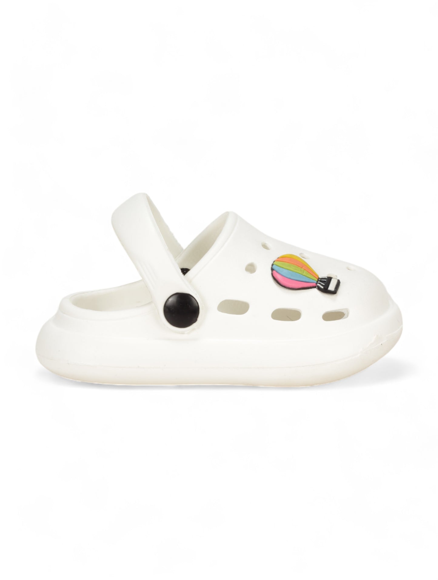 Hot Air Balloon Applique Anti-Slip Clogs - White